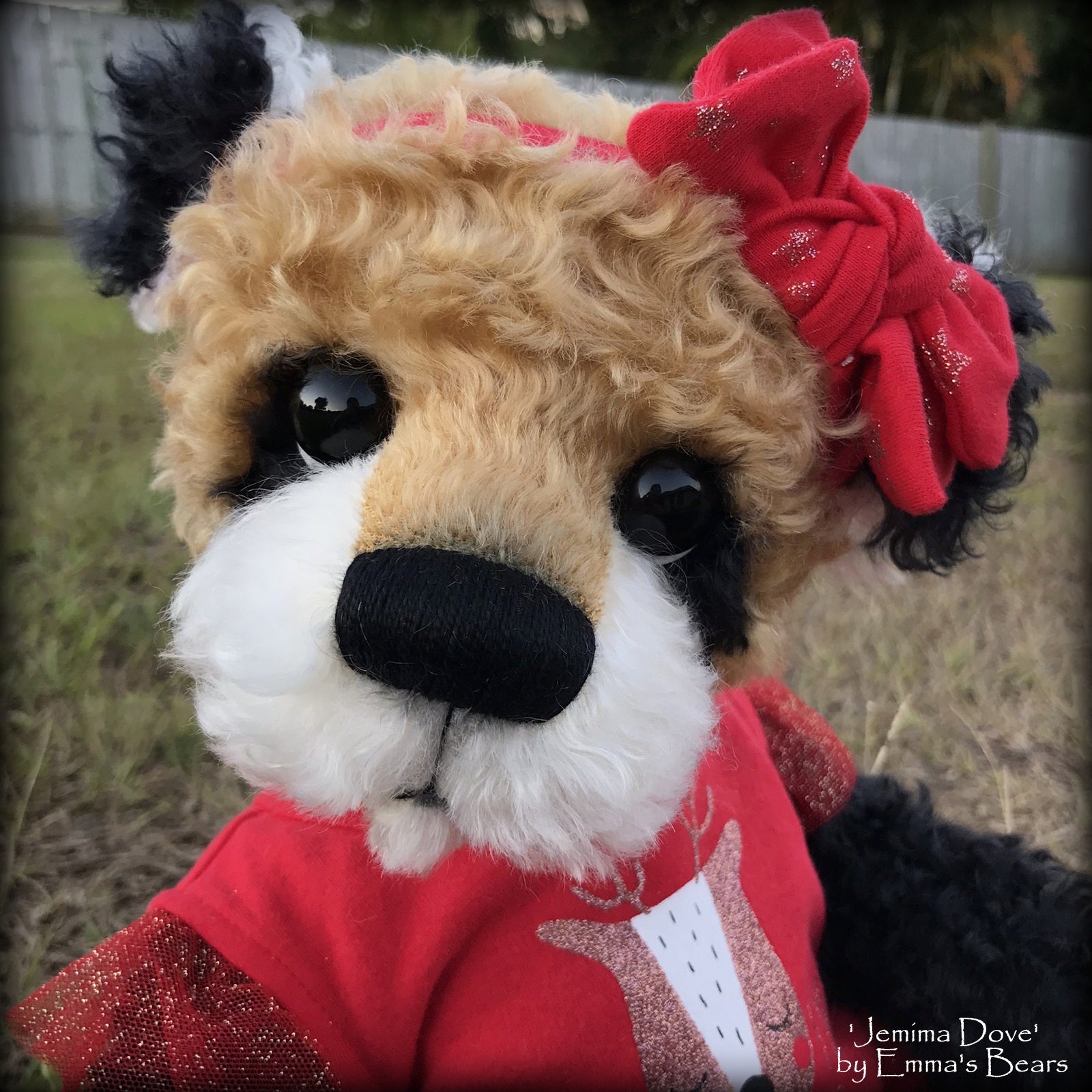 Jemima Dove - 18" Christmas 2018 Toddler Artist Bear by Emma's Bears - OOAK