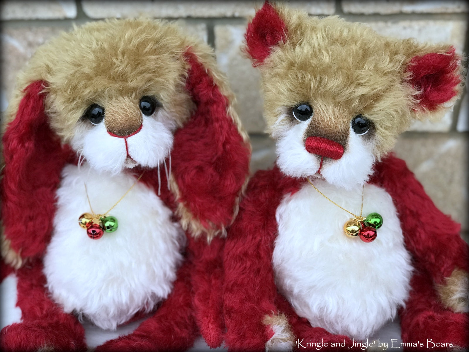 Jingle - 14" kid mohair Christmas artist bear by Emmas Bears - OOAK