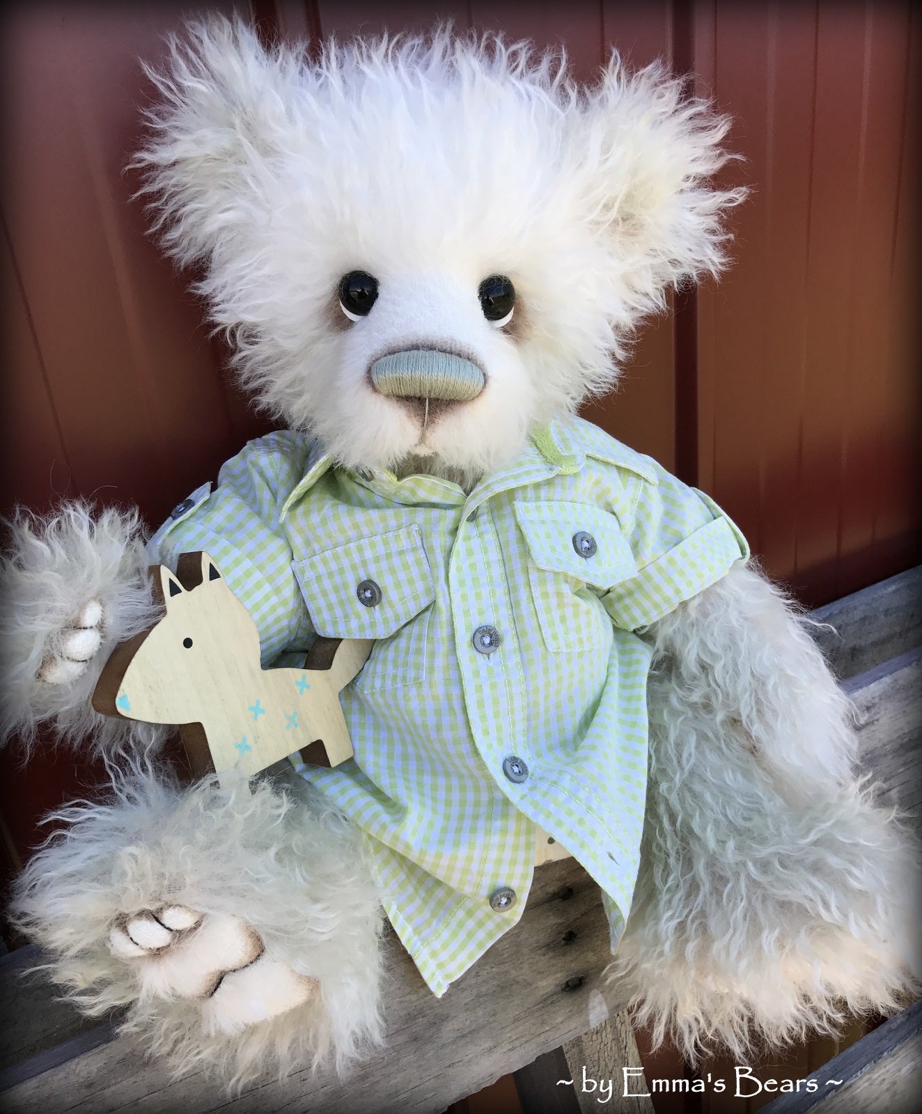 Toddler Wesley Winston - 18" curlylocks MOHAIR Artist toddler style Bear by Emmas Bears - OOAK