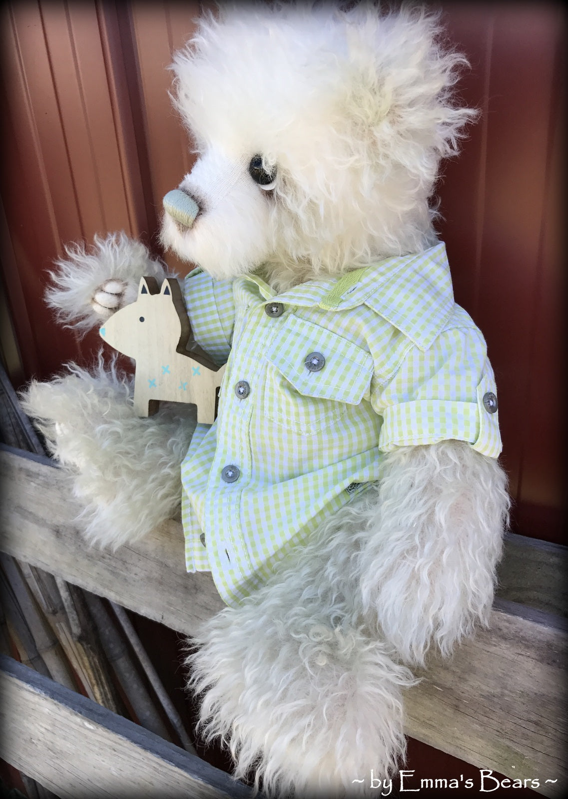 Toddler Wesley Winston - 18" curlylocks MOHAIR Artist toddler style Bear by Emmas Bears - OOAK