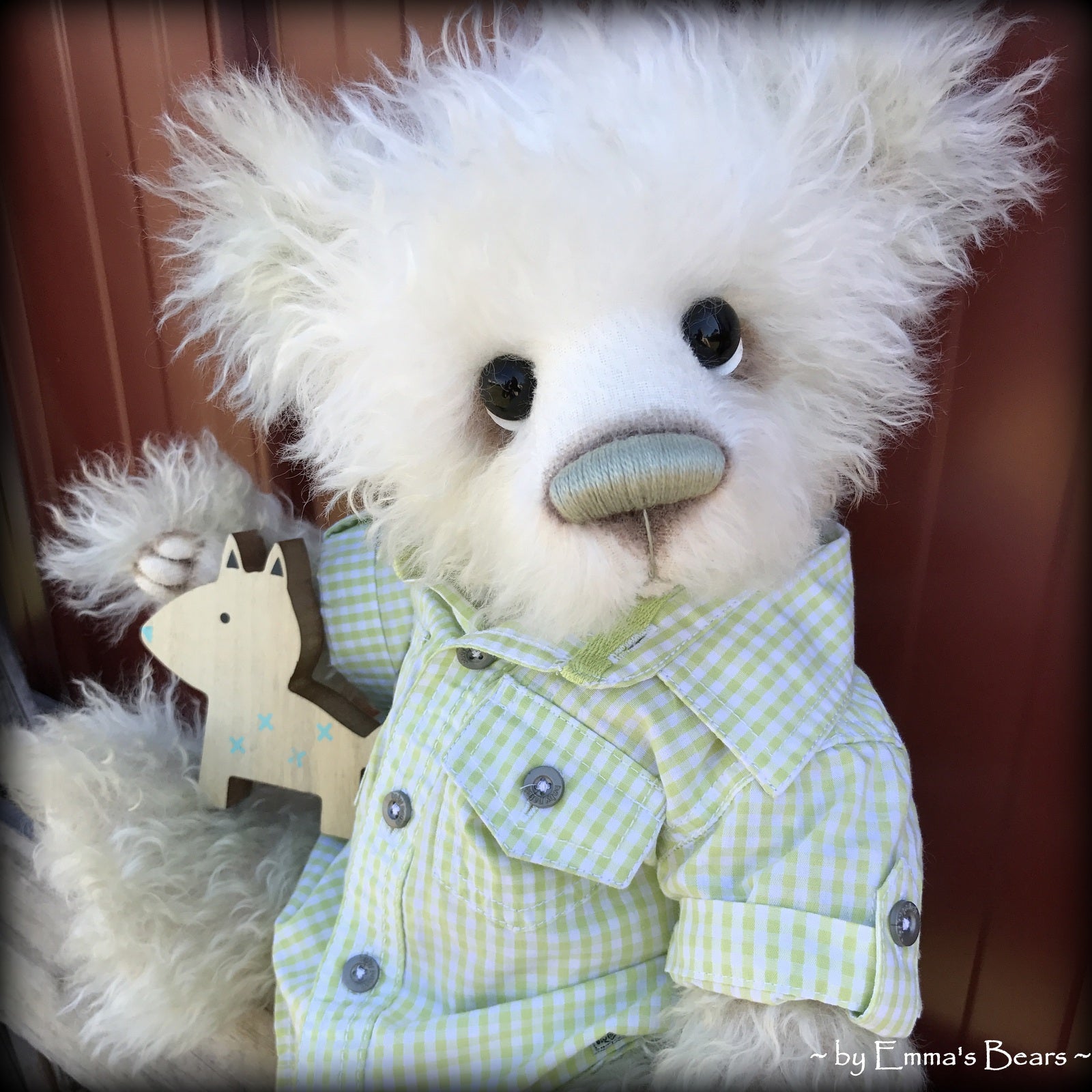 Toddler Wesley Winston - 18" curlylocks MOHAIR Artist toddler style Bear by Emmas Bears - OOAK