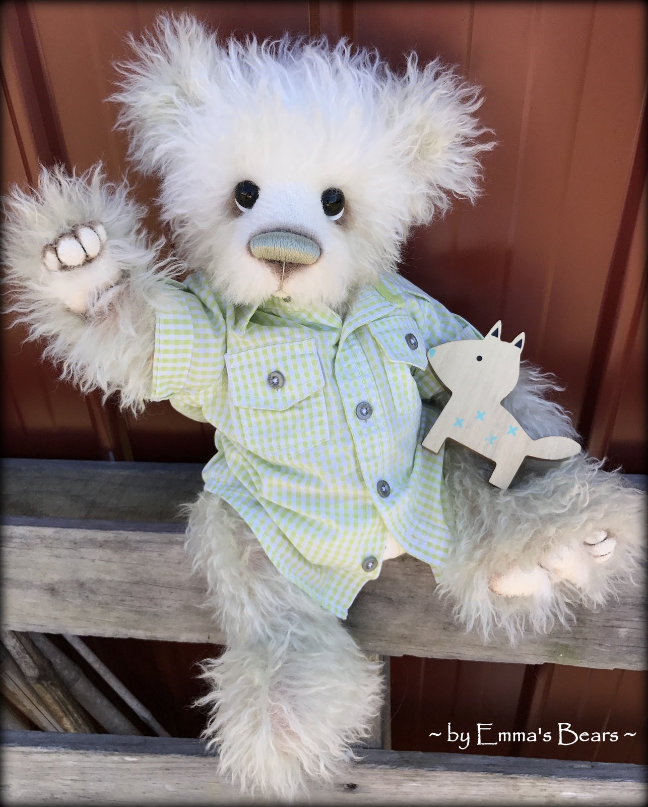 Toddler Wesley Winston - 18" curlylocks MOHAIR Artist toddler style Bear by Emmas Bears - OOAK