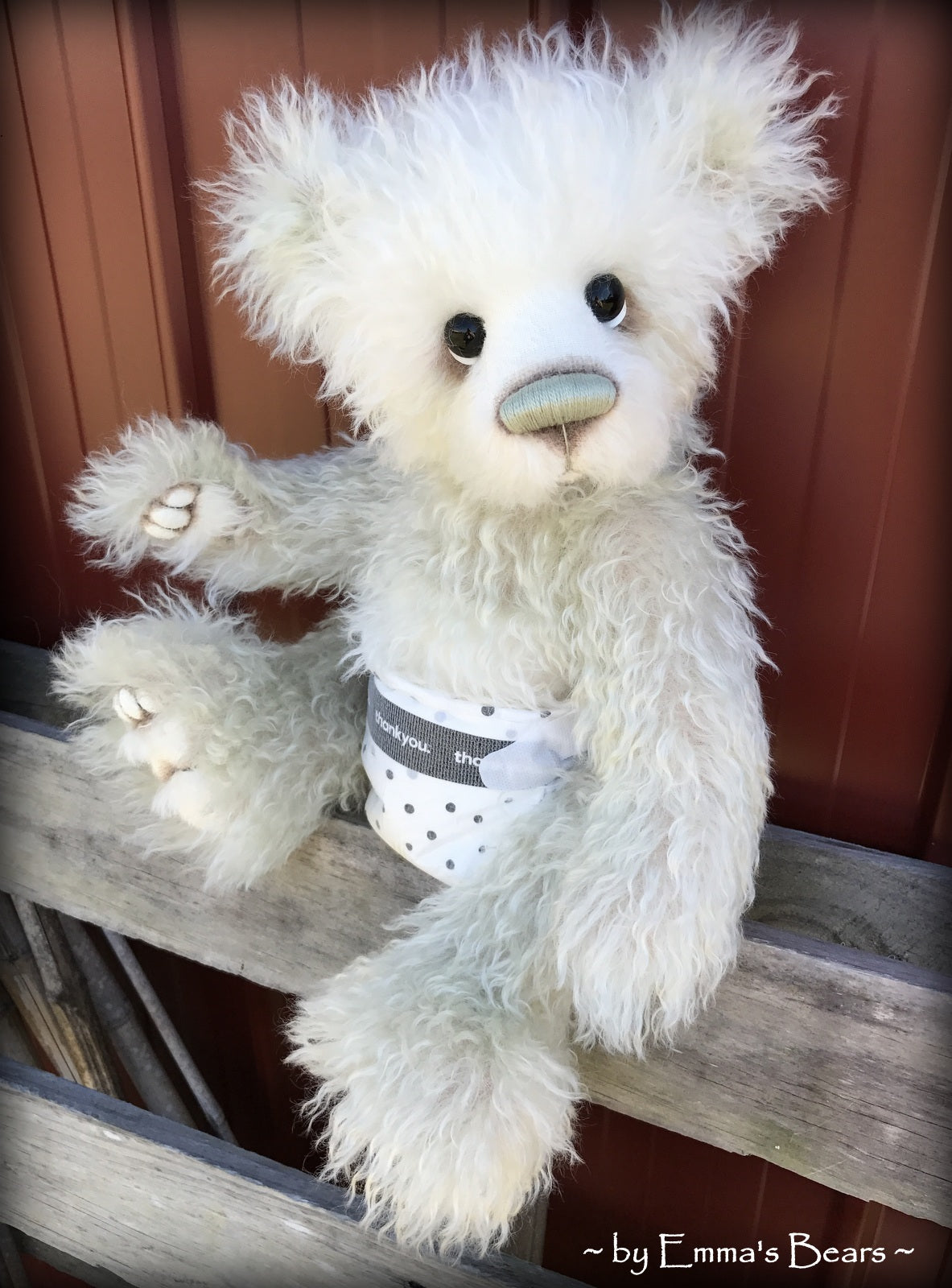 Toddler Wesley Winston - 18" curlylocks MOHAIR Artist toddler style Bear by Emmas Bears - OOAK