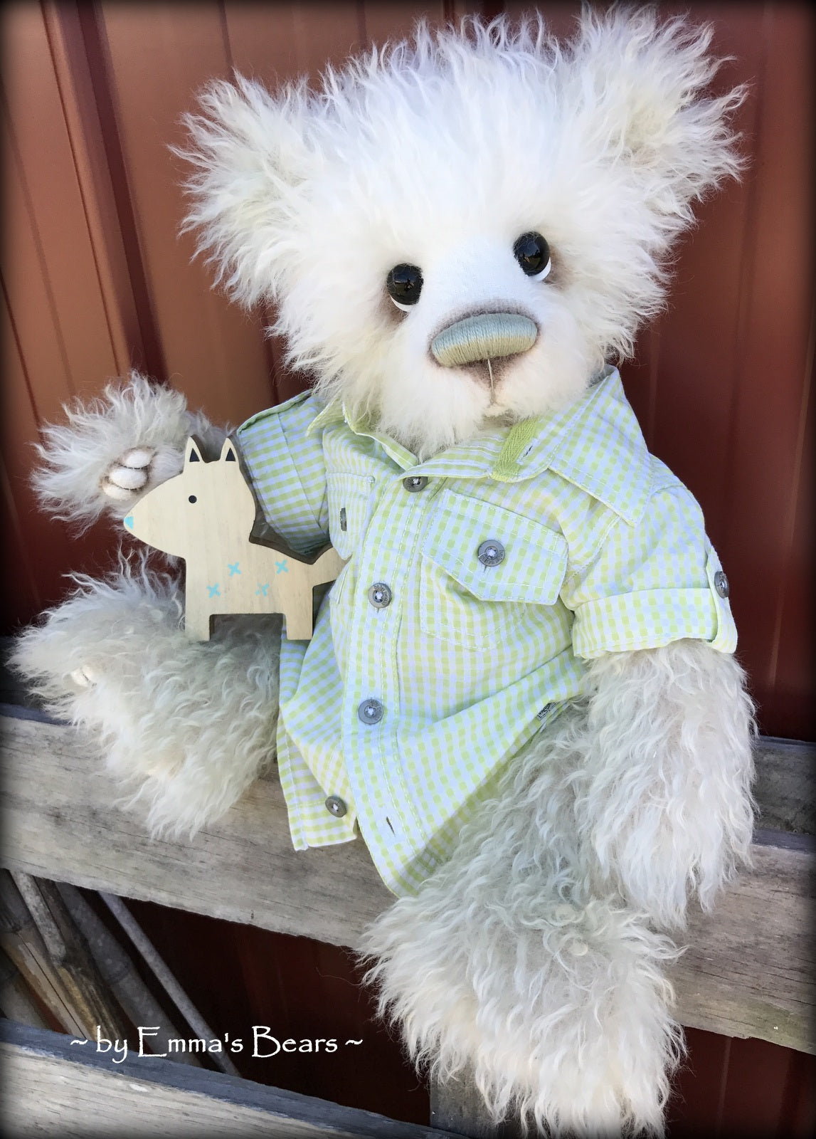 Toddler Wesley Winston - 18" curlylocks MOHAIR Artist toddler style Bear by Emmas Bears - OOAK