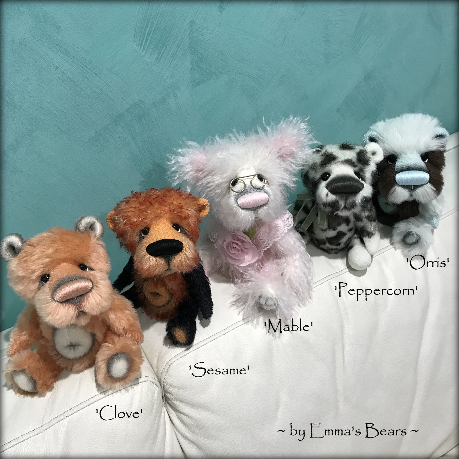 Peppercorn - 8in Brand NEW faux fur artist bear by Emmas Bears - OOAK