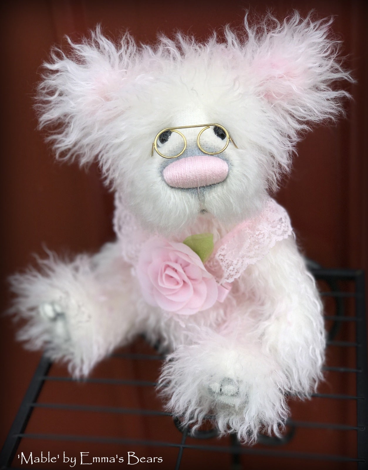Mable - 11in Brand NEW hand dyed mohair artist bear by Emmas Bears - OOAK