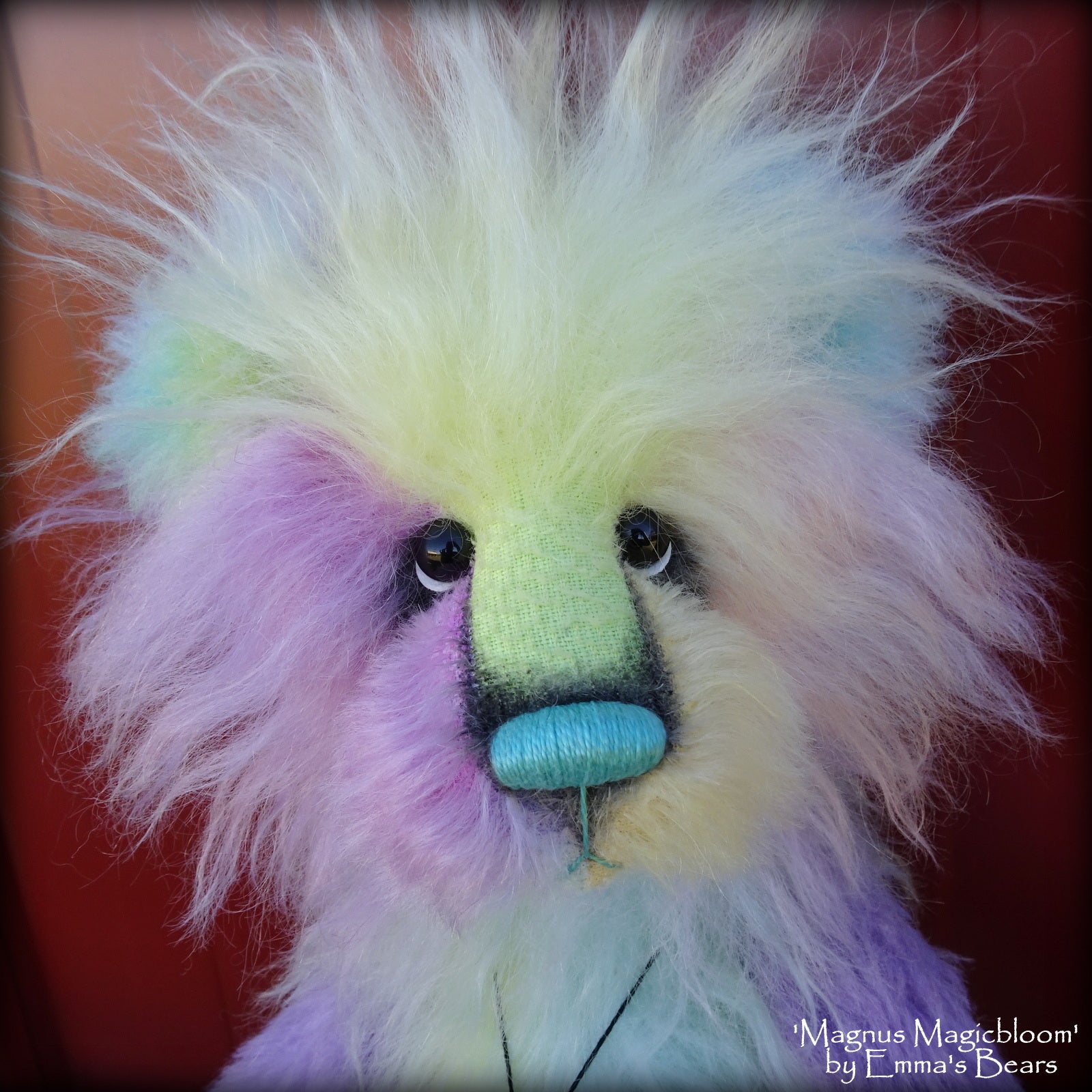 Magnus Magicbloom - 18in Hand-dyed mohair and alpaca Artist Bear by Emmas Bears - OOAK