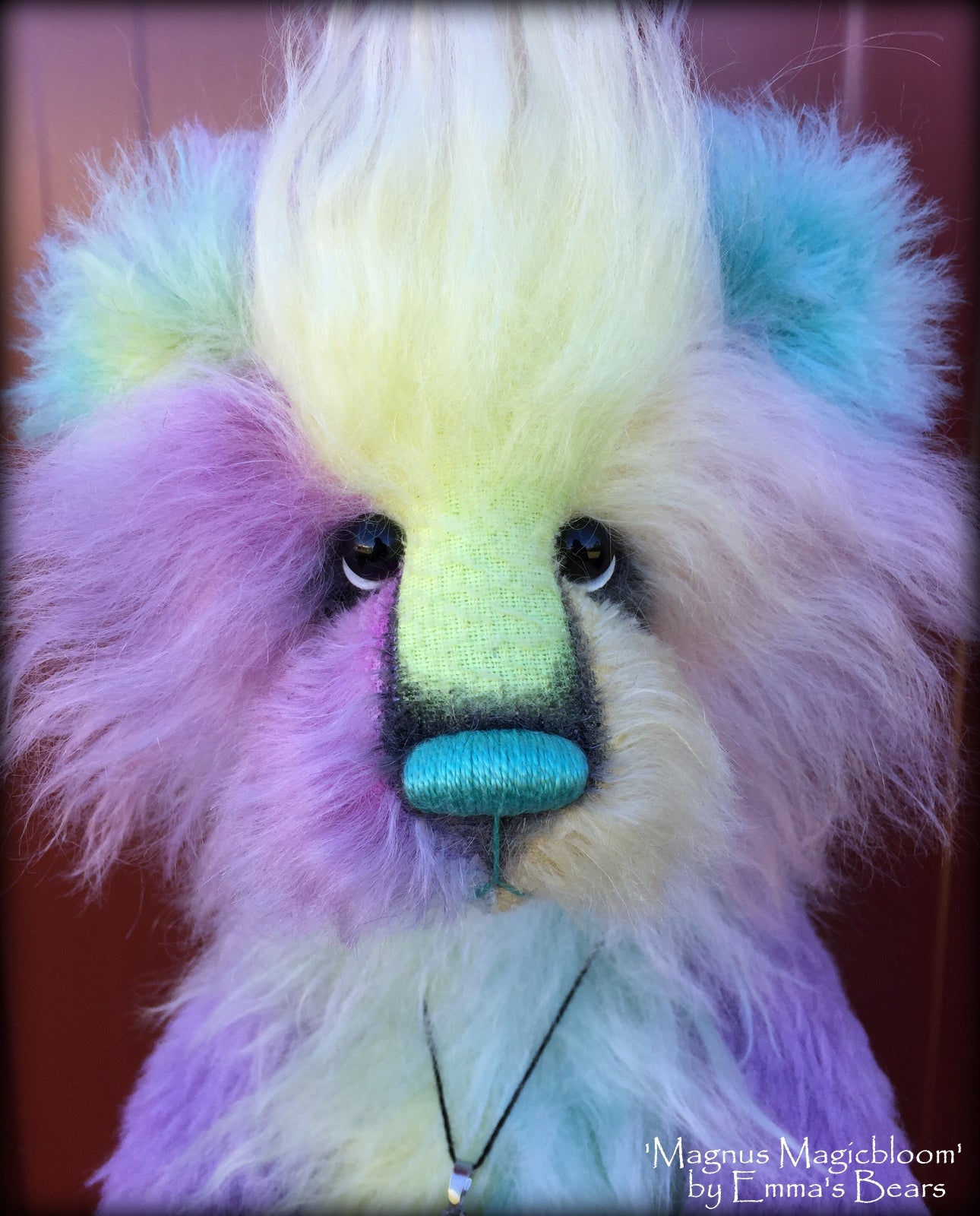 Magnus Magicbloom - 18in Hand-dyed mohair and alpaca Artist Bear by Emmas Bears - OOAK