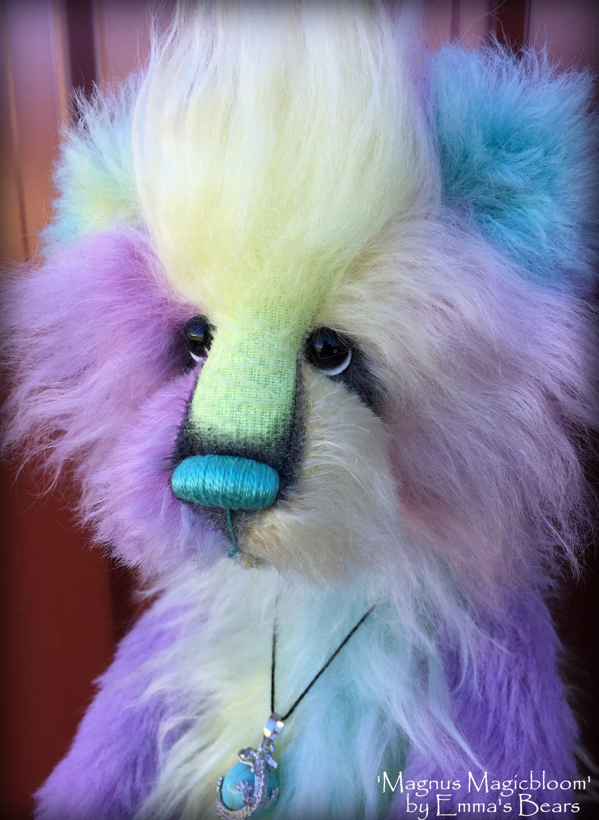 Magnus Magicbloom - 18in Hand-dyed mohair and alpaca Artist Bear by Emmas Bears - OOAK