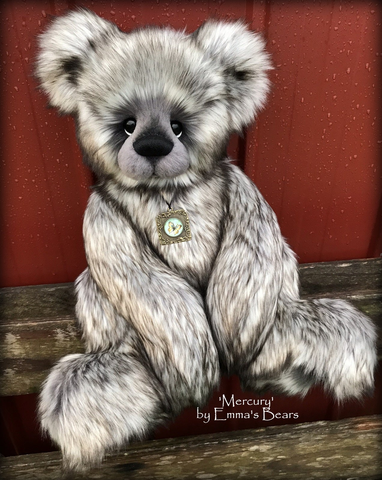 Mercury - 21IN faux fur bear by Emmas Bears - OOAK