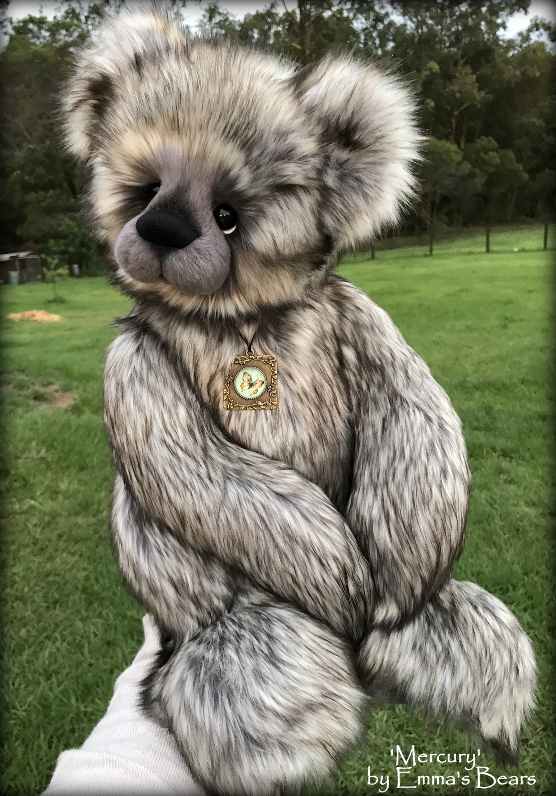 Mercury - 21IN faux fur bear by Emmas Bears - OOAK