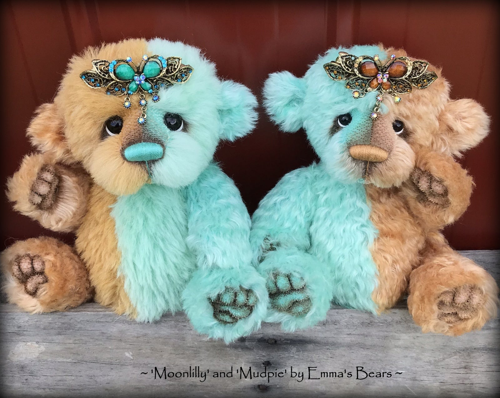 Moonlilly - 10" Mohair and Alpaca artist bear by Emma's Bears - OOAK