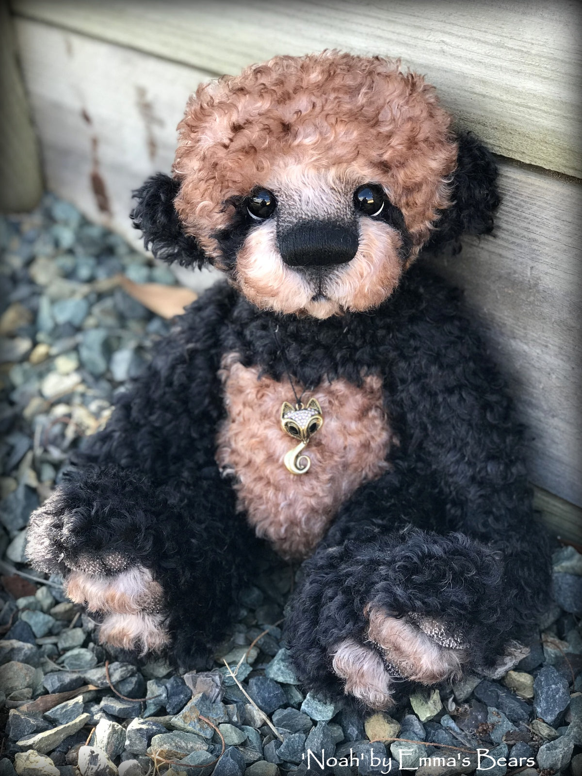 Noah - 16" curly kid mohair Artist Bear by Emma's Bears - OOAK