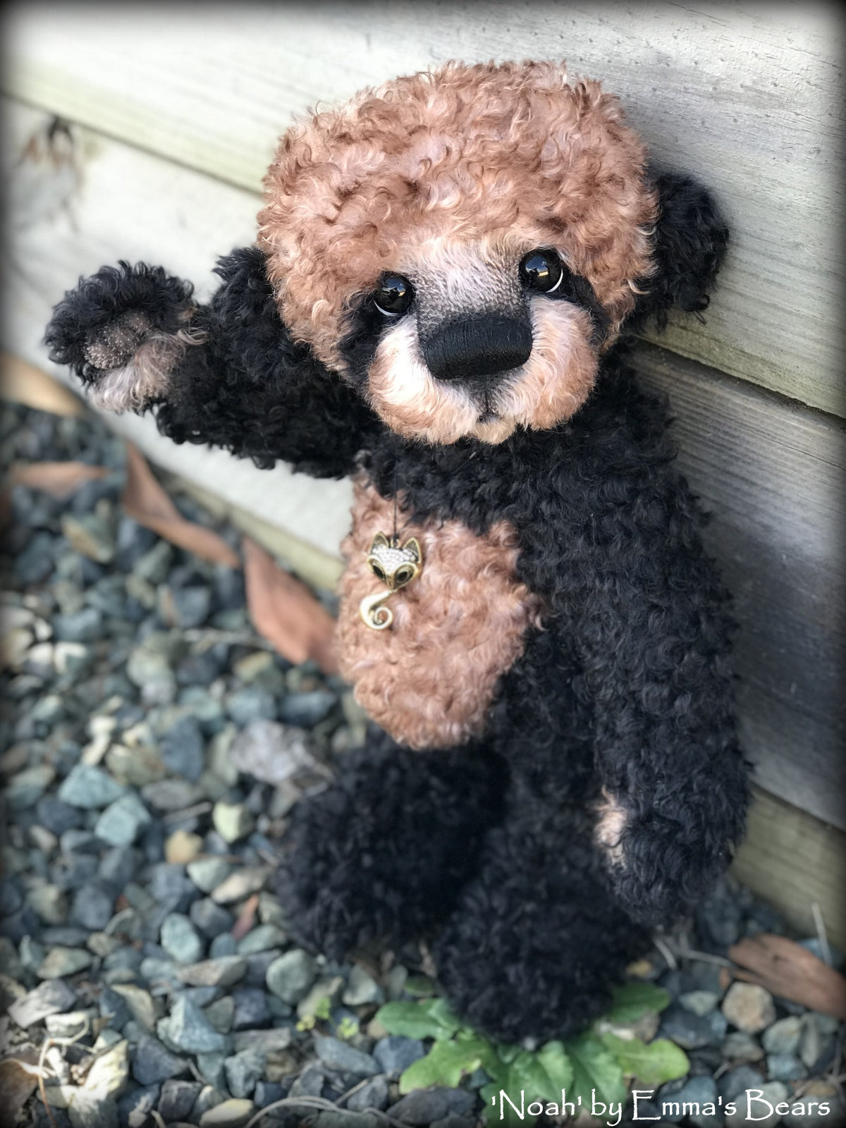 Noah - 16" curly kid mohair Artist Bear by Emma's Bears - OOAK