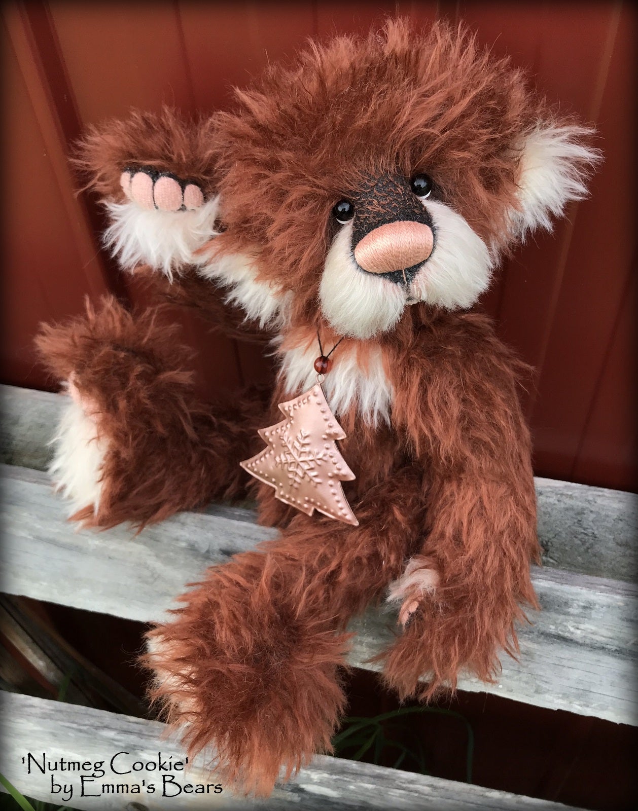 Nutmeg Cookie - 15in MOHAIR Christmas Artist Bear by Emmas Bears - OOAK