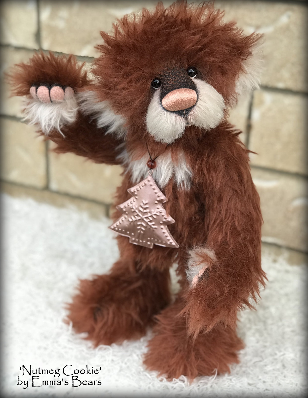 Nutmeg Cookie - 15in MOHAIR Christmas Artist Bear by Emmas Bears - OOAK