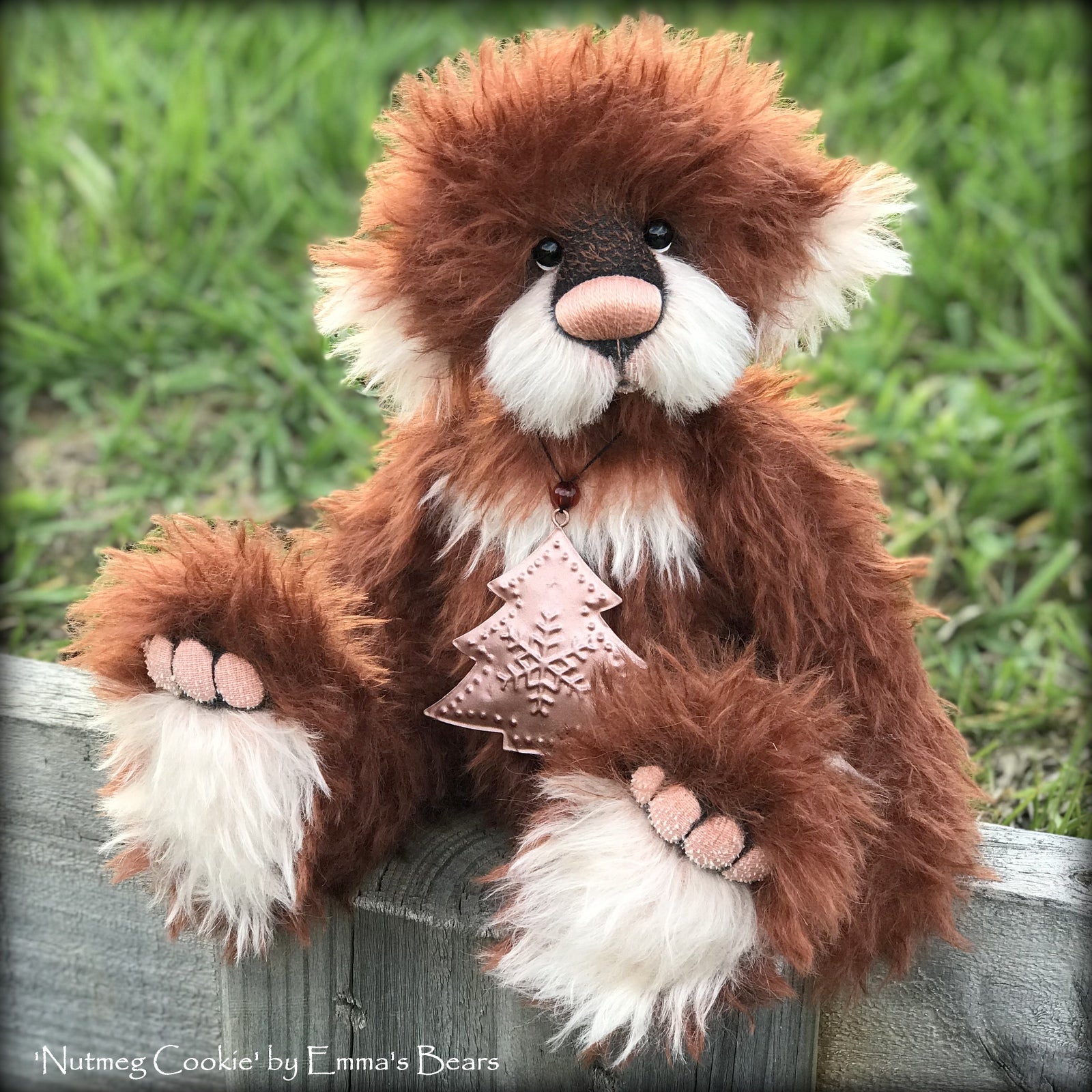 Nutmeg Cookie - 15in MOHAIR Christmas Artist Bear by Emmas Bears - OOAK