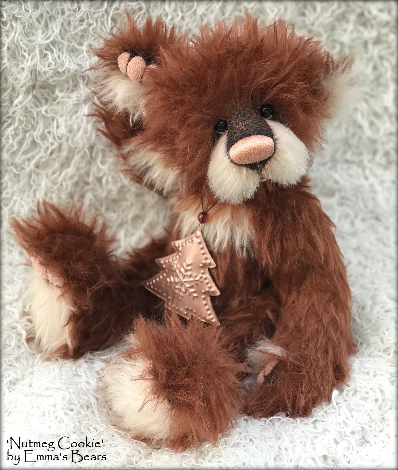 Nutmeg Cookie - 15in MOHAIR Christmas Artist Bear by Emmas Bears - OOAK