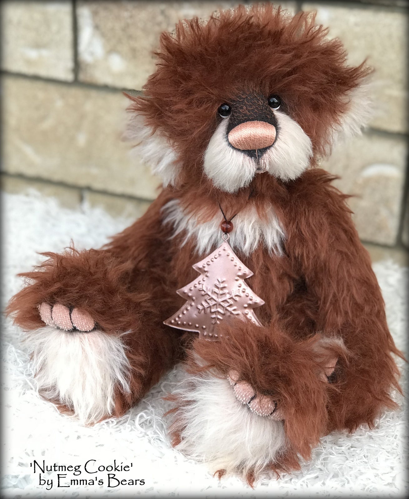 Nutmeg Cookie - 15in MOHAIR Christmas Artist Bear by Emmas Bears - OOAK