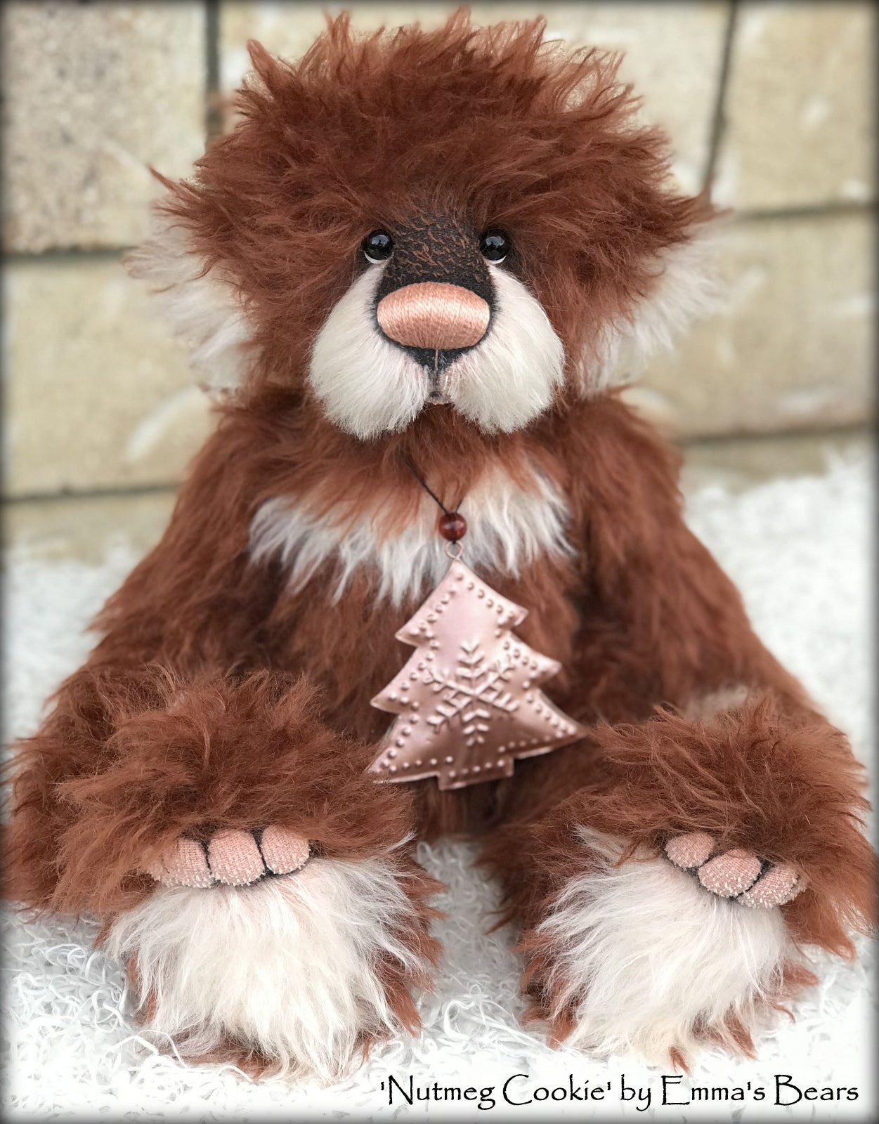 Nutmeg Cookie - 15in MOHAIR Christmas Artist Bear by Emmas Bears - OOAK