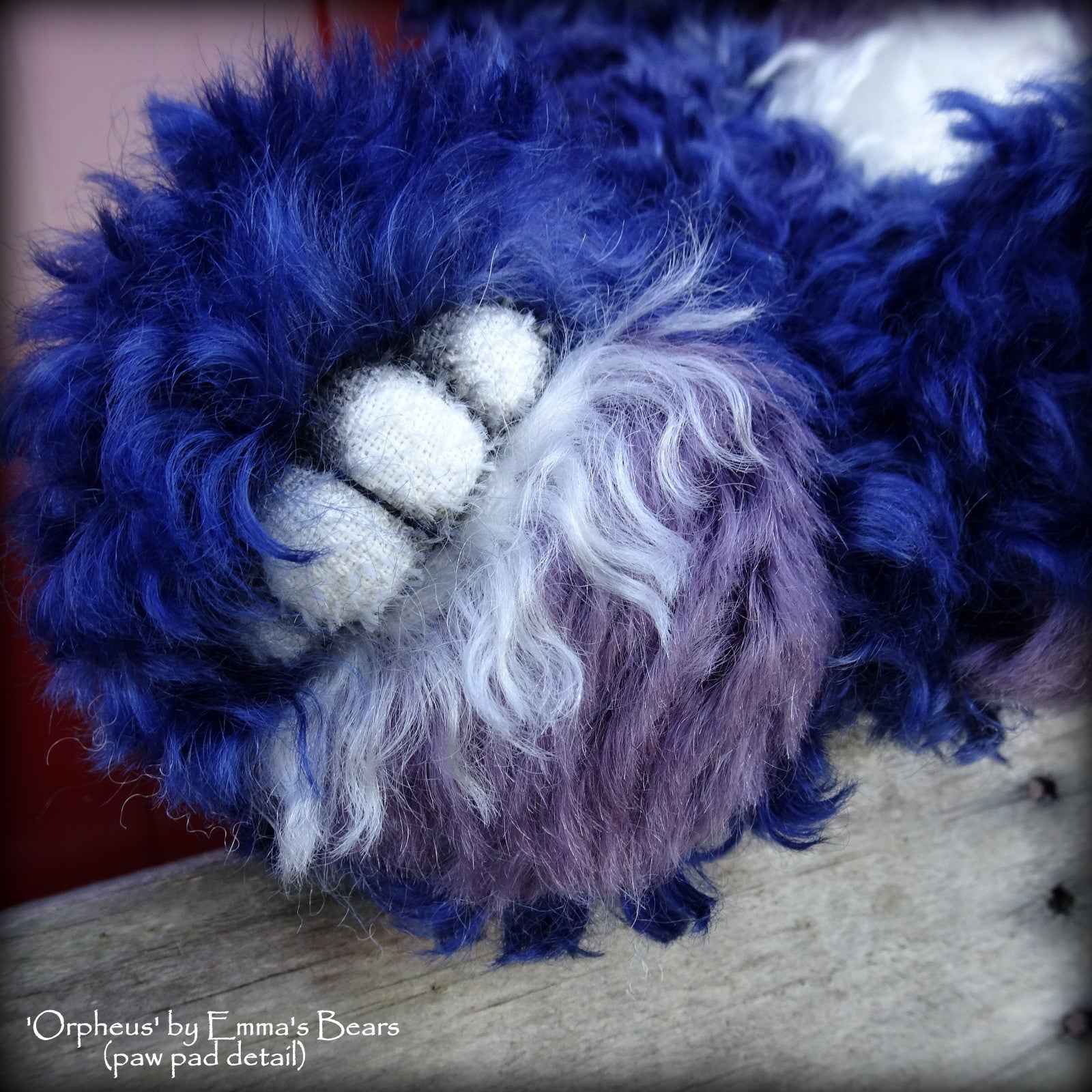 Orpheus - 17" hand-dyed mohair bear by Emmas Bears - OOAK