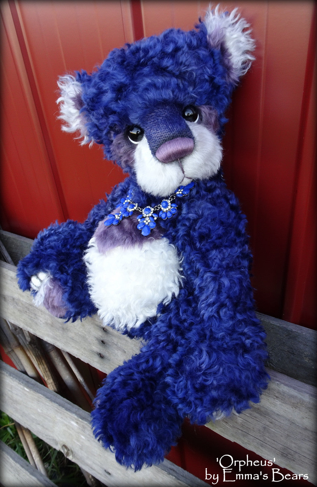 Orpheus - 17" hand-dyed mohair bear by Emmas Bears - OOAK