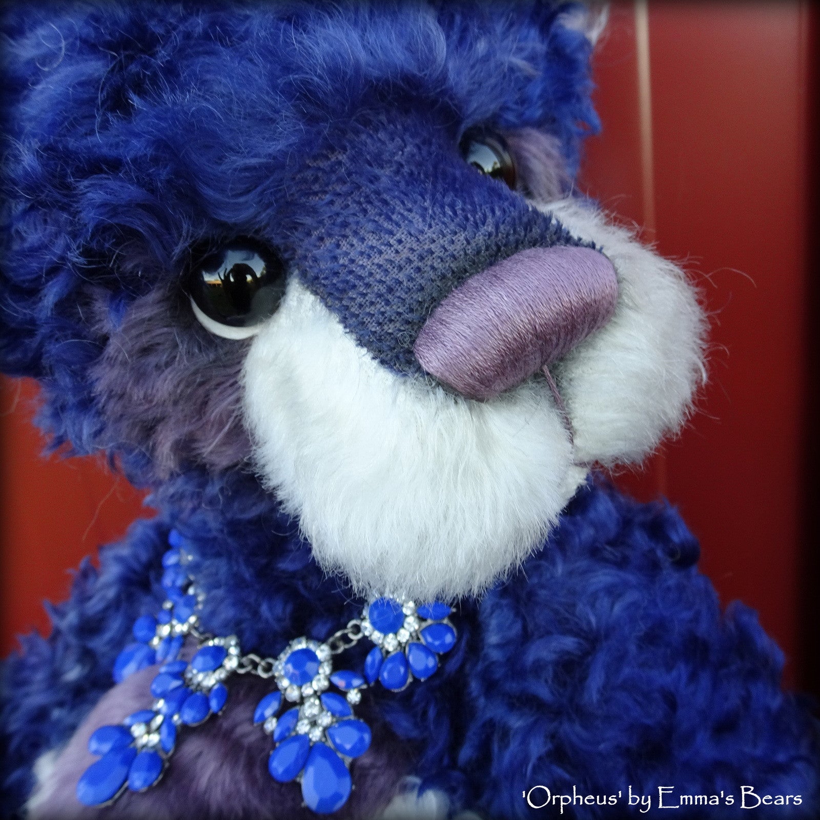 Orpheus - 17" hand-dyed mohair bear by Emmas Bears - OOAK