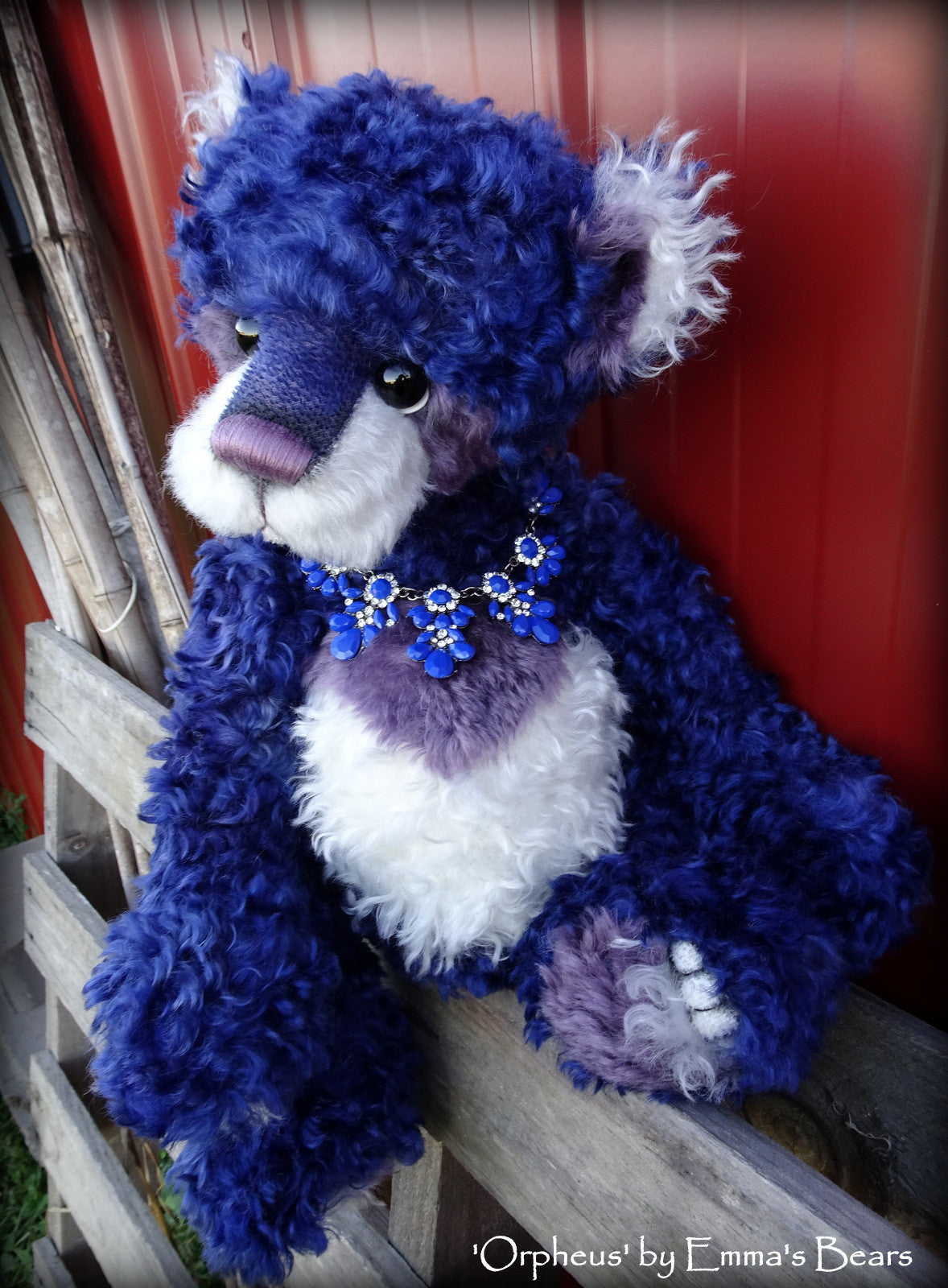 Orpheus - 17" hand-dyed mohair bear by Emmas Bears - OOAK