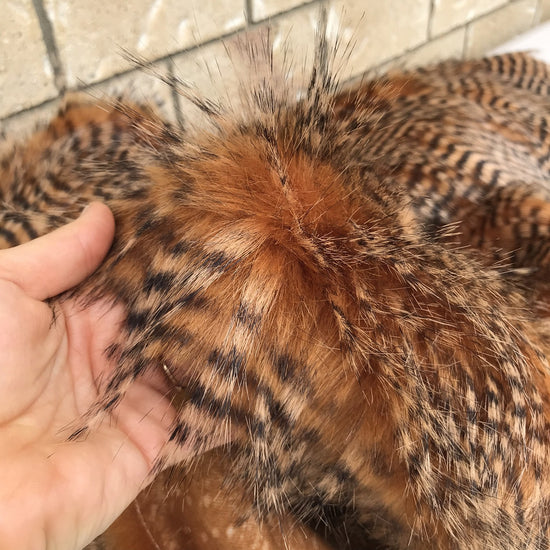 Pheasant Feather - Long Striped Feather Effect Faux Fur