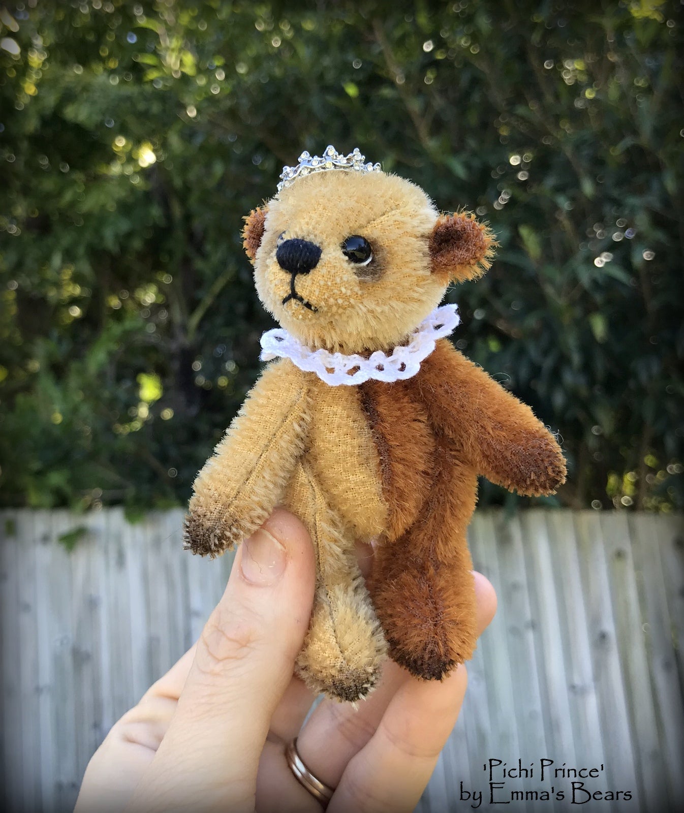 Pichi Prince - 4" mohair artist mini bear by Emmas Bears - OOAK