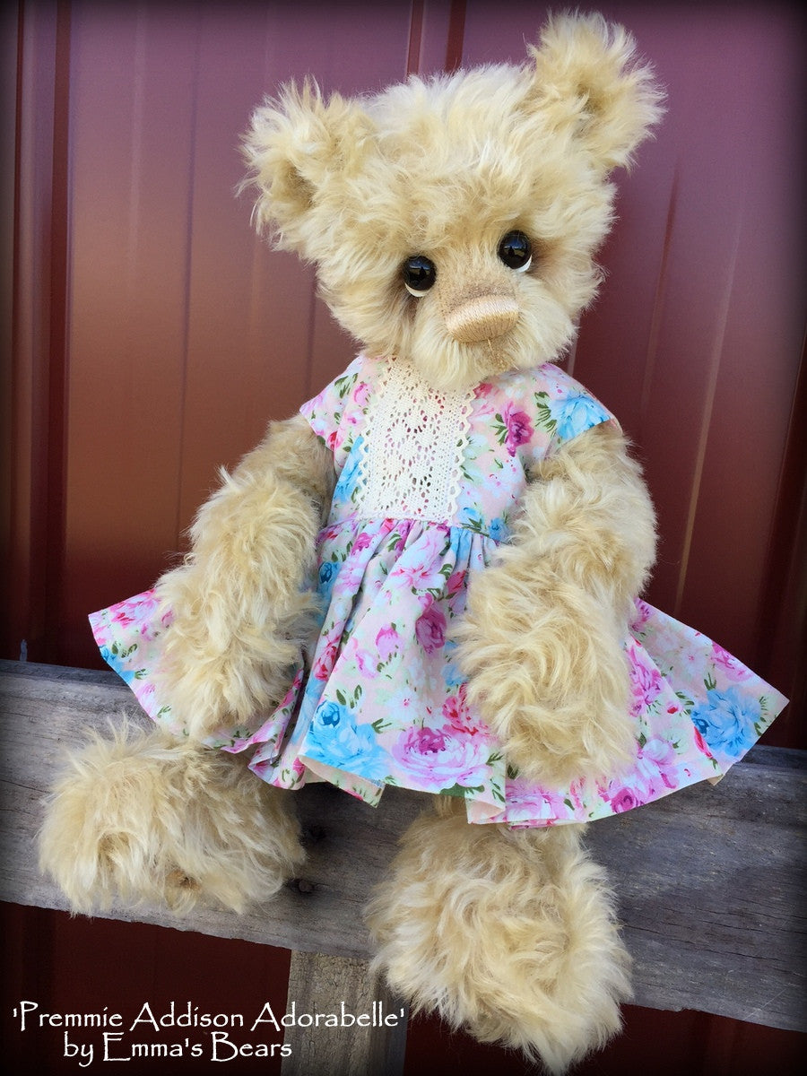 Addison Adorabelle - 15in MOHAIR Premmie Baby Artist Bear by Emmas Bears - OOAK