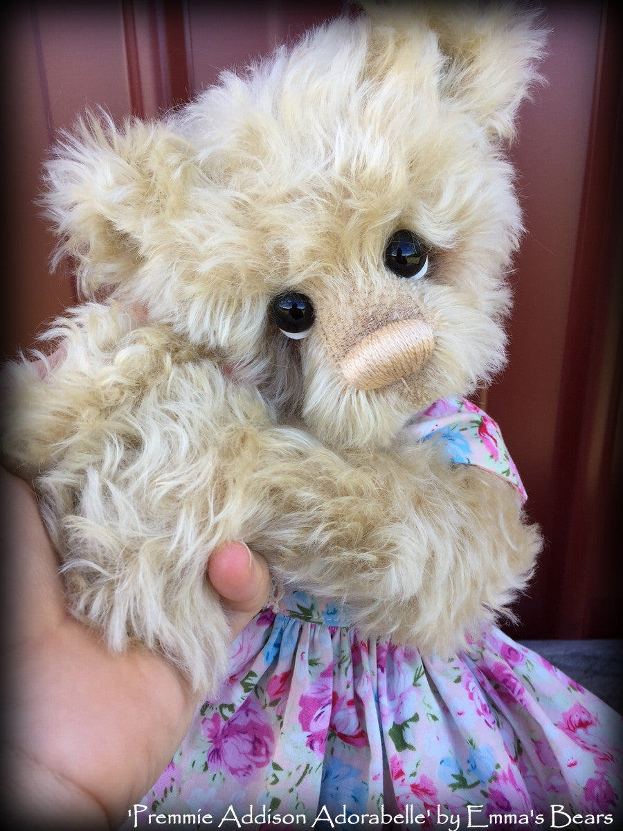 Addison Adorabelle - 15in MOHAIR Premmie Baby Artist Bear by Emmas Bears - OOAK