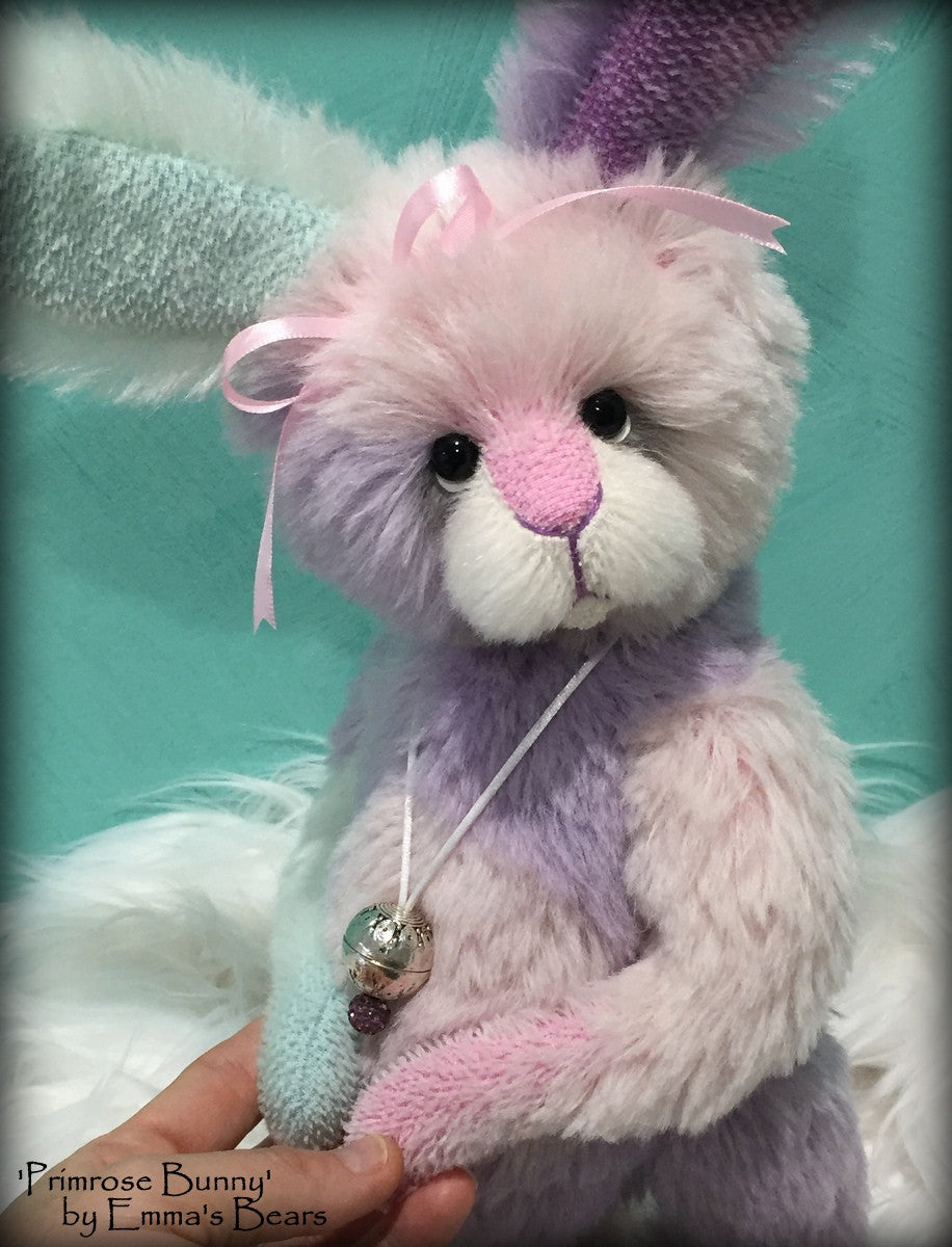 Primrose Bunny - 14" hand-dyed alpaca Easter Bunny  - OOAK by Emma's Bears