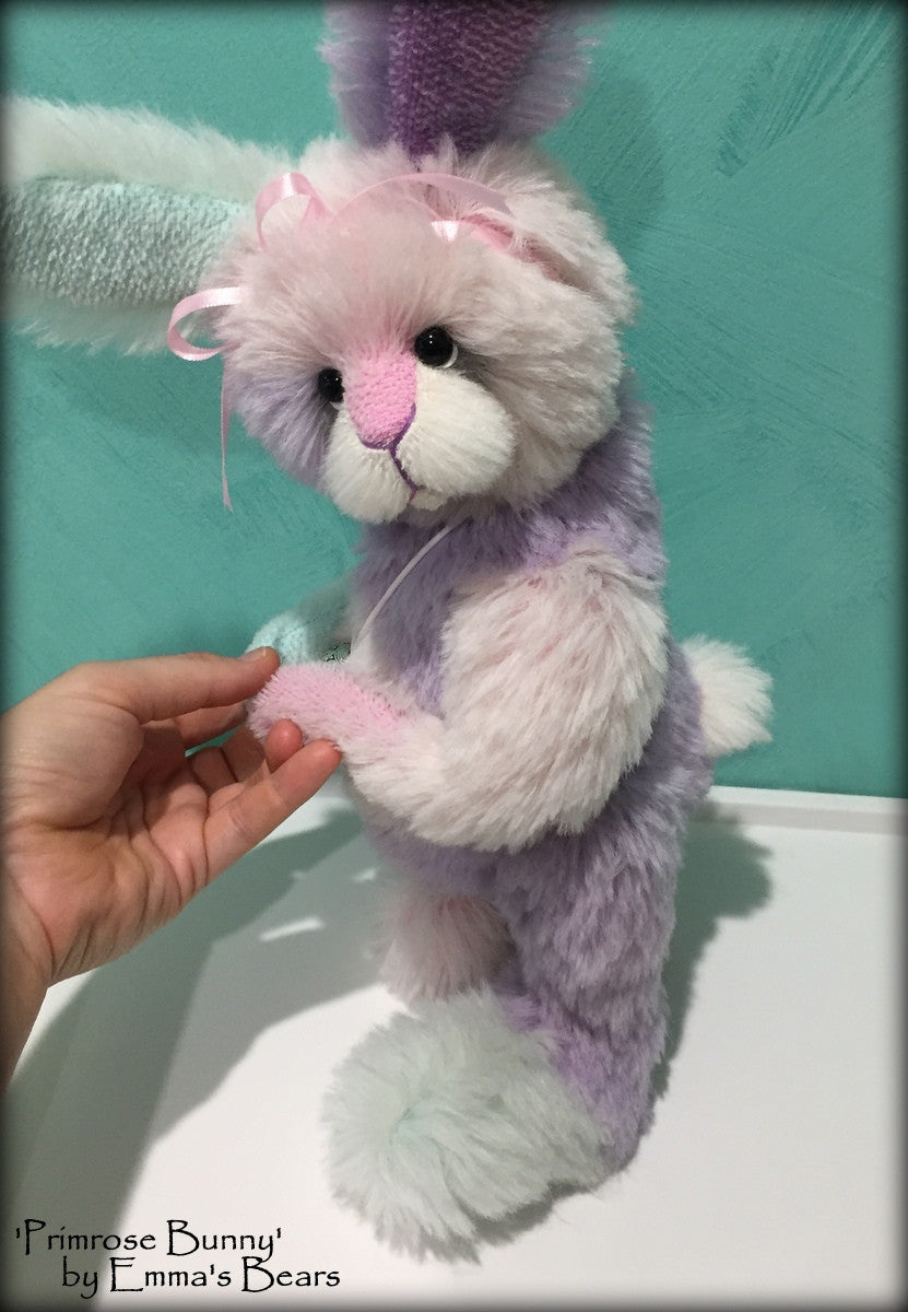 Primrose Bunny - 14" hand-dyed alpaca Easter Bunny  - OOAK by Emma's Bears