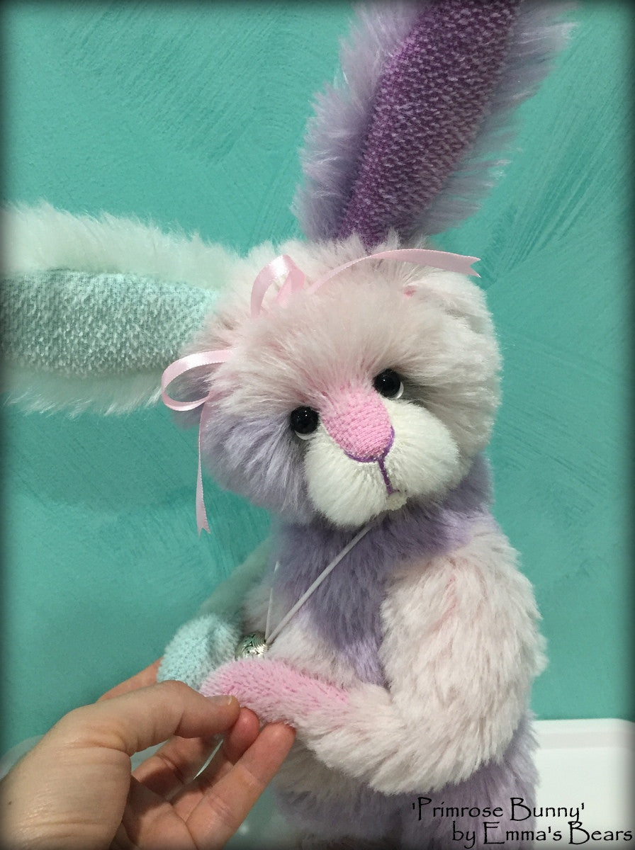 Primrose Bunny - 14" hand-dyed alpaca Easter Bunny  - OOAK by Emma's Bears