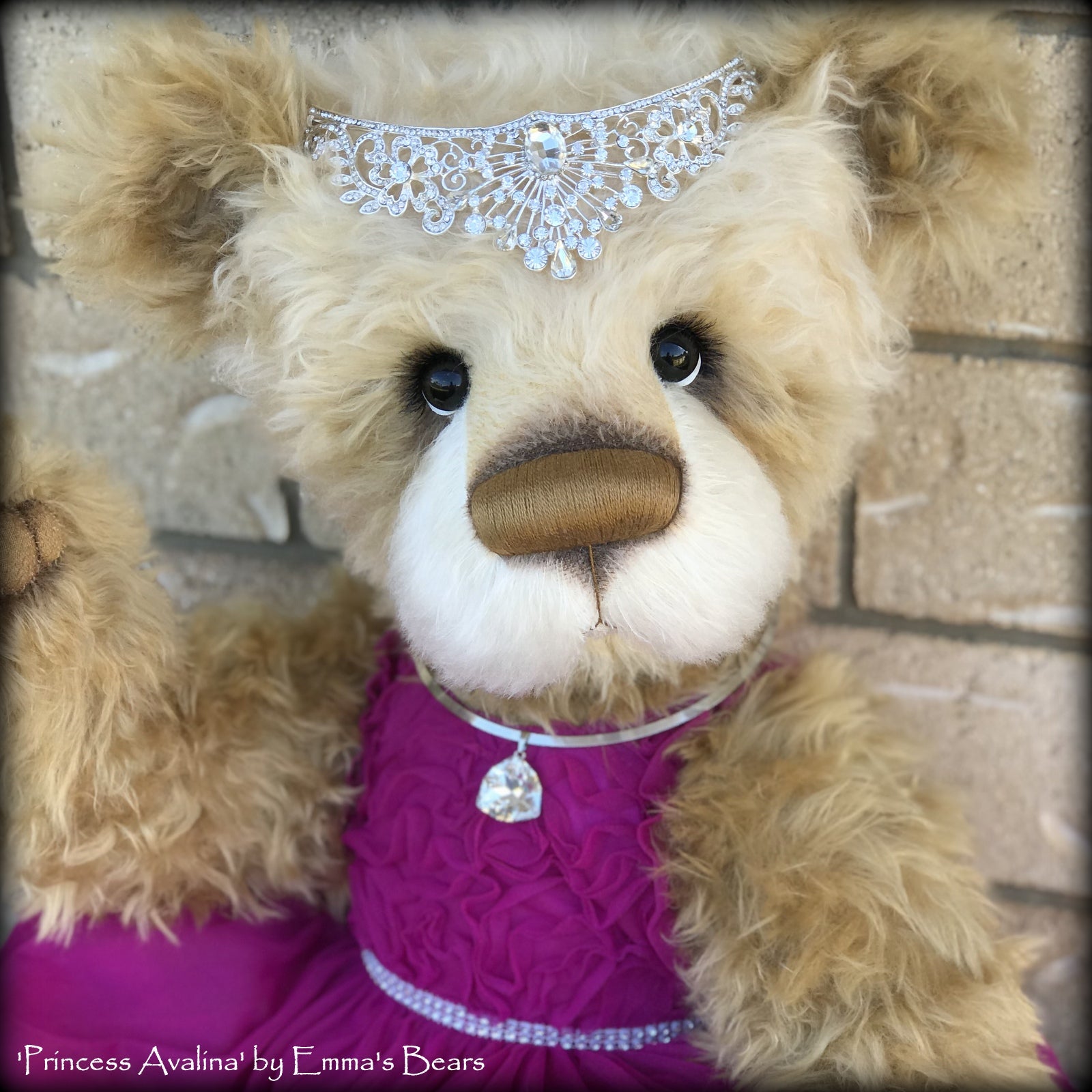 Princess Avalina - 29" Schulte Mohair Artist Bear by Emmas Bears - OOAK