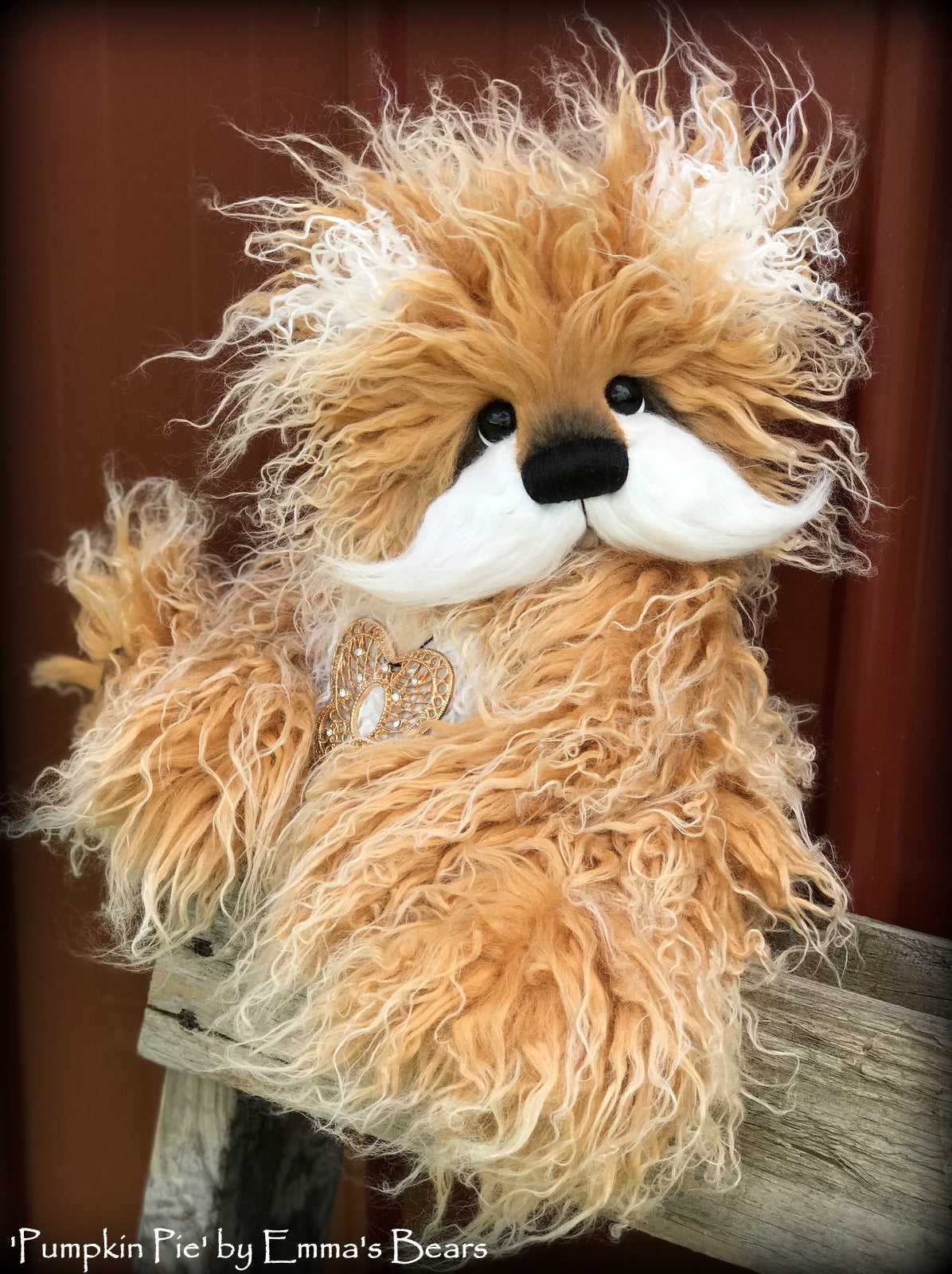 Pumpkin Pie - 15" faux fur Artist Bear by Emma's Bears - OOAK