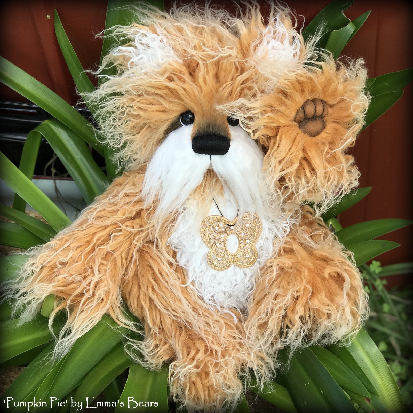 Pumpkin Pie - 15" faux fur Artist Bear by Emma's Bears - OOAK