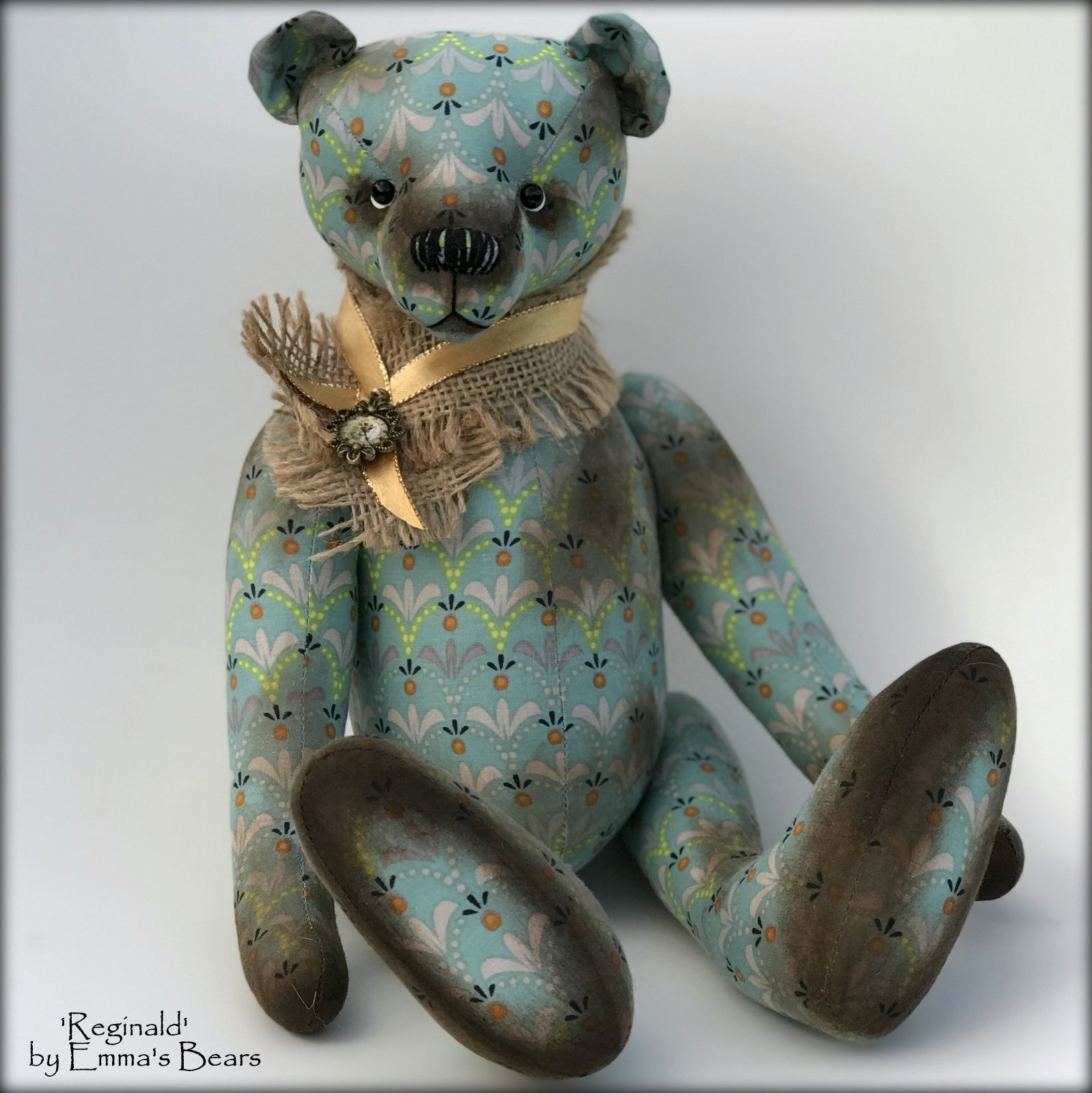 Reginald - 13" COTTON Artist Bear by Emmas Bears - OOAK