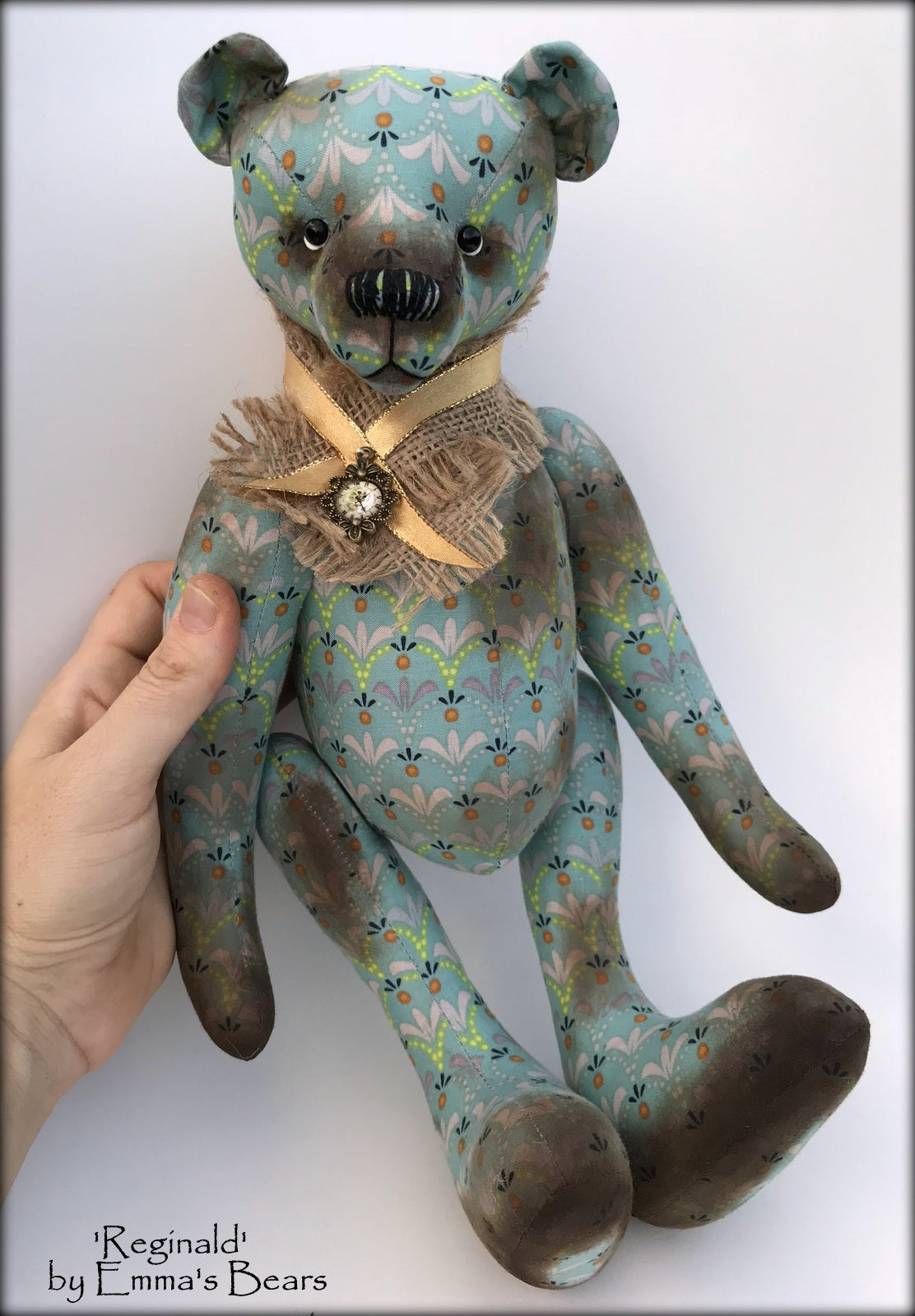 Reginald - 13" COTTON Artist Bear by Emmas Bears - OOAK