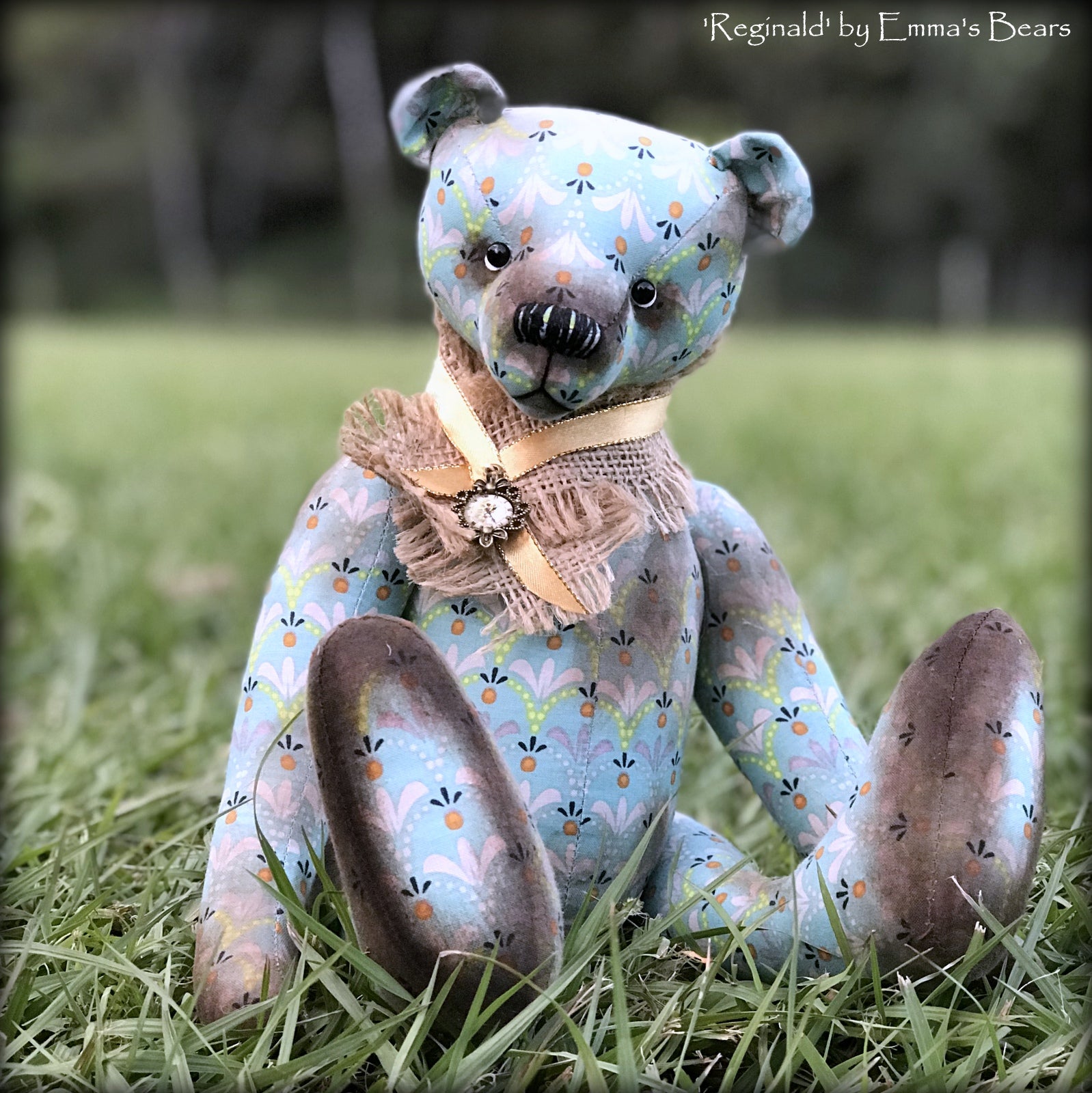 Reginald - 13" COTTON Artist Bear by Emmas Bears - OOAK