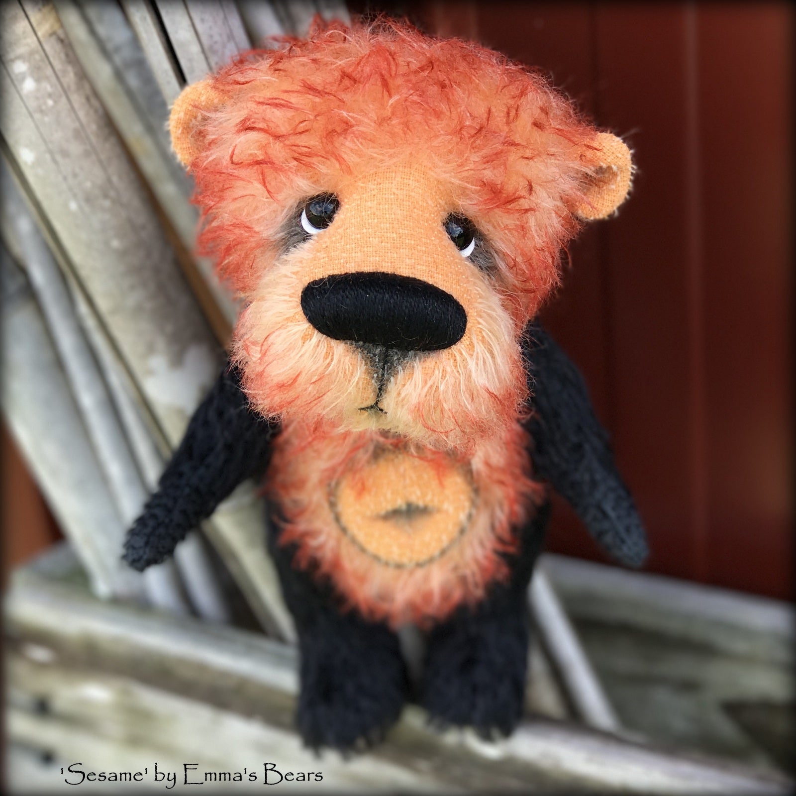 Sesame - 9in Brand NEW mohair artist bear by Emmas Bears - OOAK