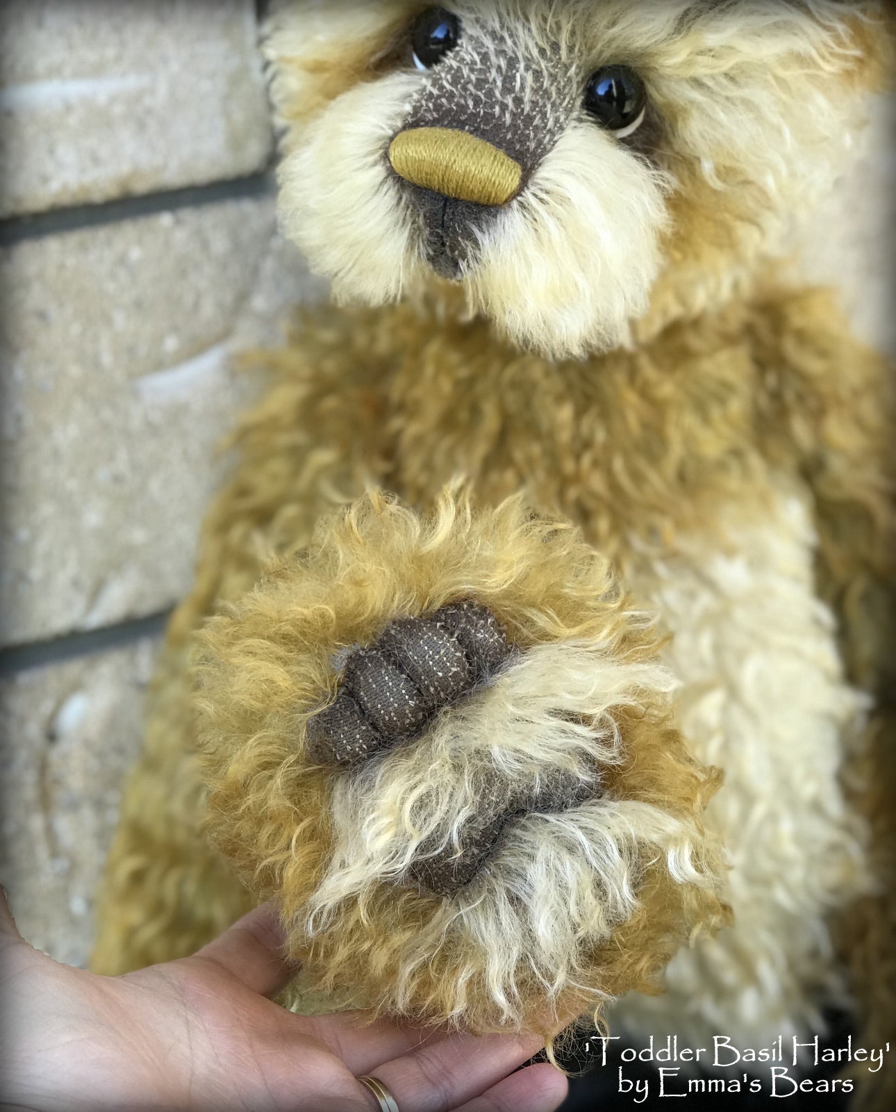 Basil Harley - 22in MOHAIR Artist toddler style Bear by Emmas Bears - OOAK