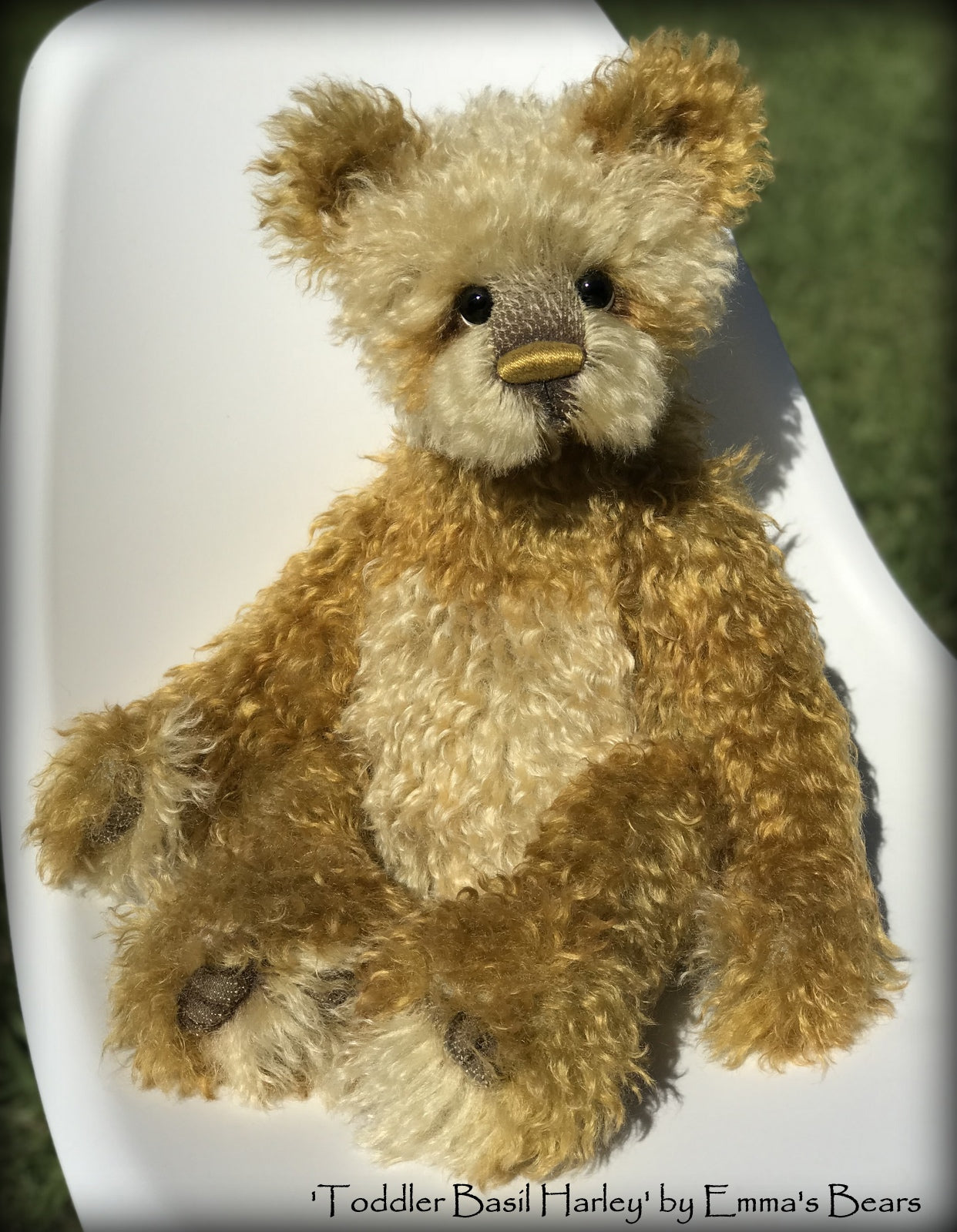 Basil Harley - 22in MOHAIR Artist toddler style Bear by Emmas Bears - OOAK