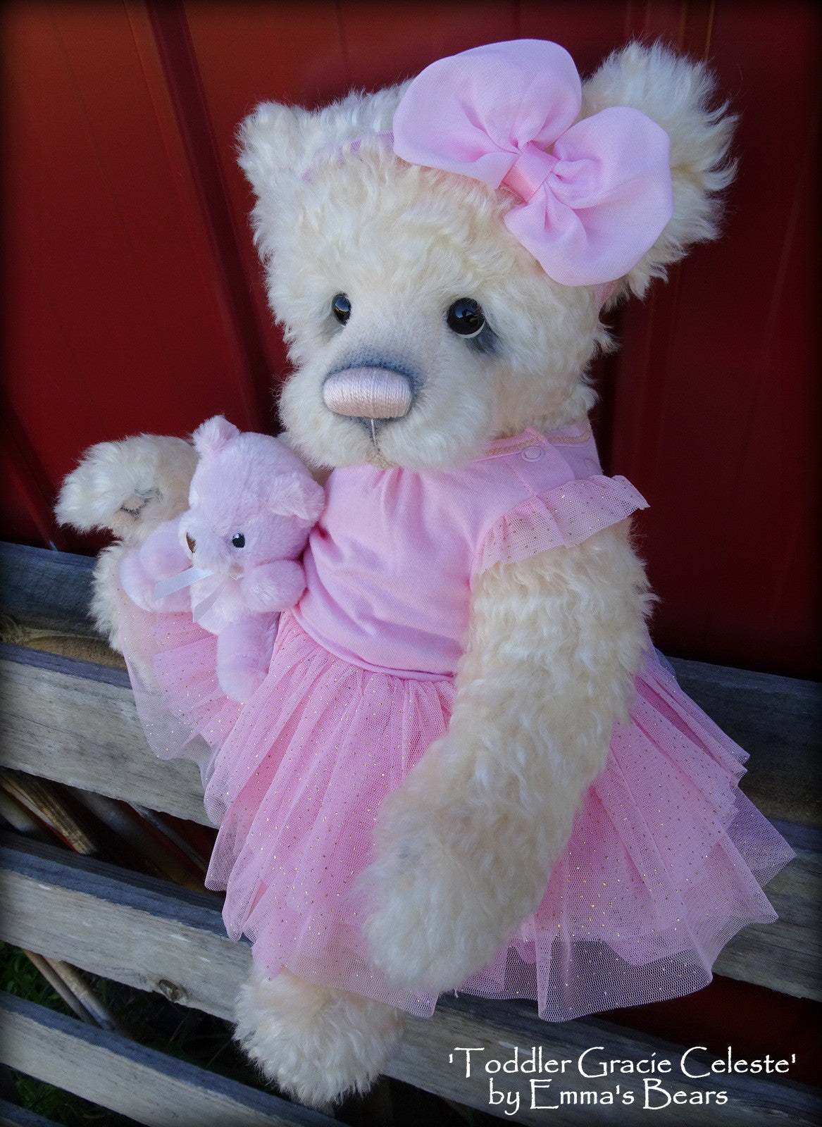 Gracie Celeste - 17in MOHAIR Artist toddler style Bear by Emmas Bears - OOAK