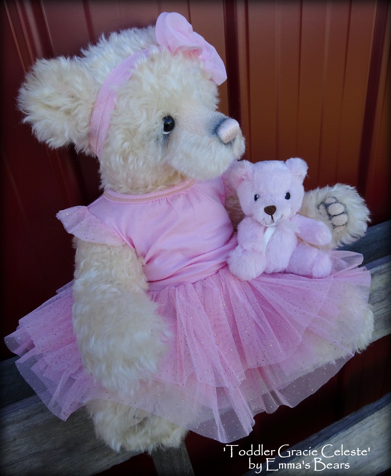 Gracie Celeste - 17in MOHAIR Artist toddler style Bear by Emmas Bears - OOAK