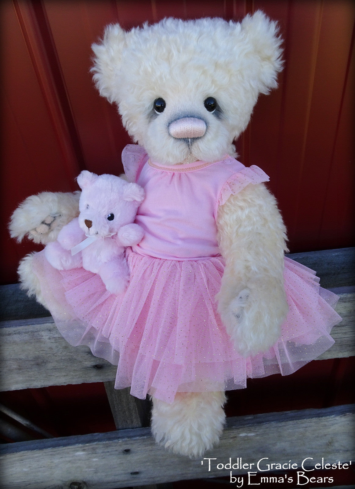 Gracie Celeste - 17in MOHAIR Artist toddler style Bear by Emmas Bears - OOAK