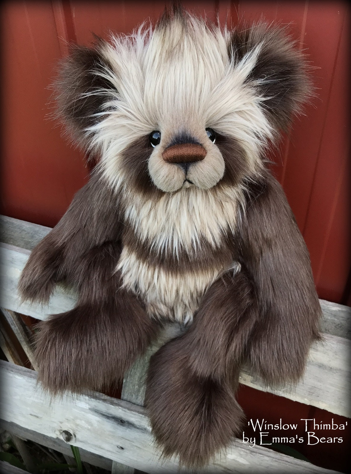 Toddler Winslow Thimba - 20in faux fur Artist toddler style Bear by Emma's Bears - OOAK