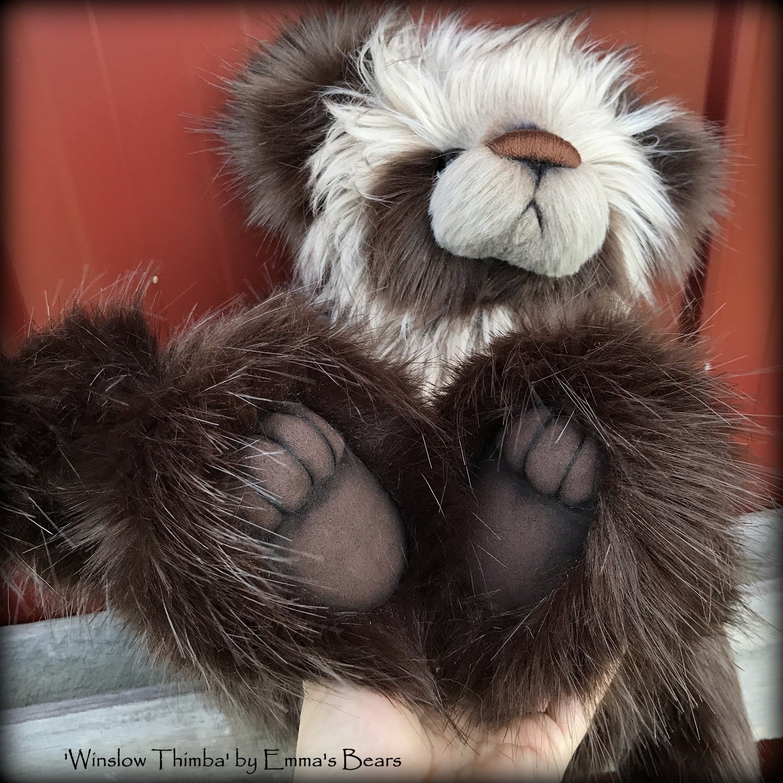 Toddler Winslow Thimba - 20in faux fur Artist toddler style Bear by Emma's Bears - OOAK