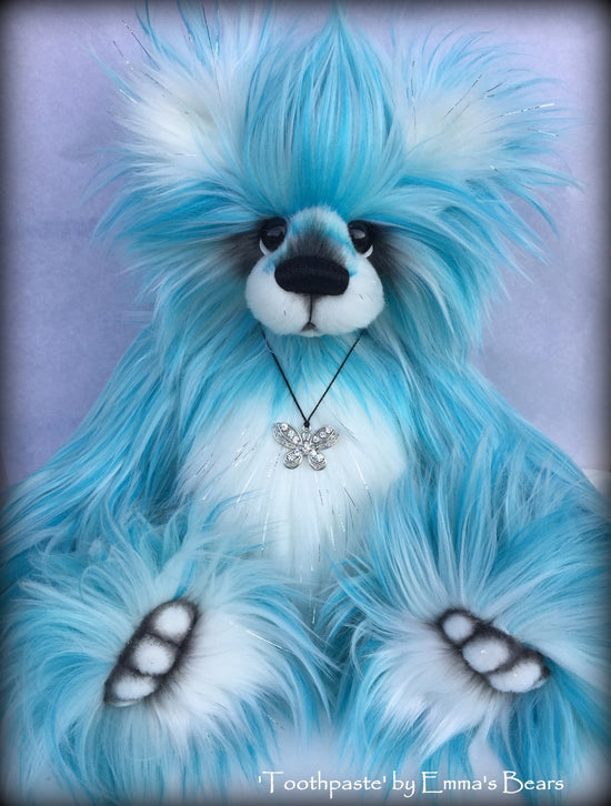 Toothpaste - 15IN faux fur artist bear by Emmas Bears - OOAK